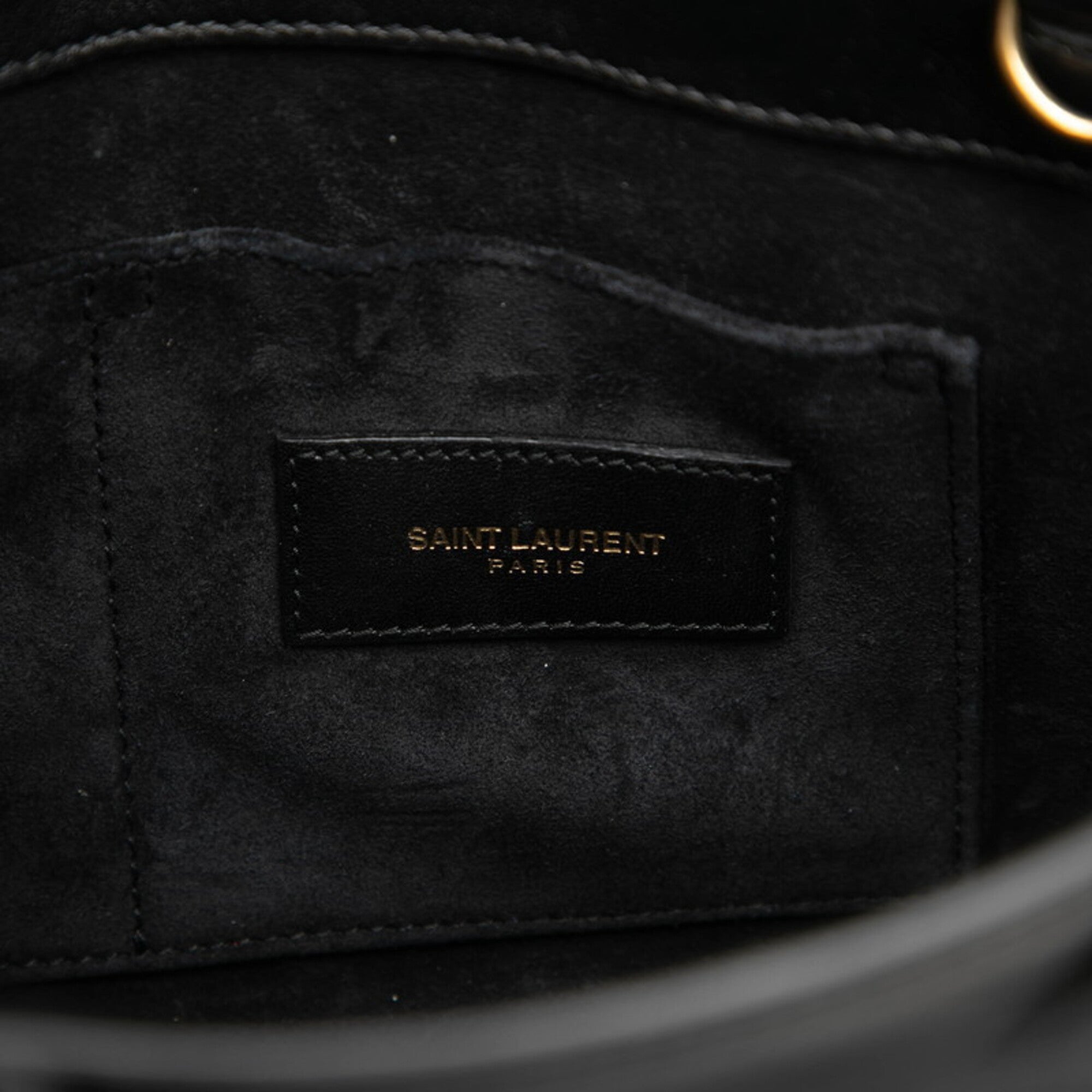 Saint Laurent Black Leather Handbag Shoulder Bag (Pre-Owned)