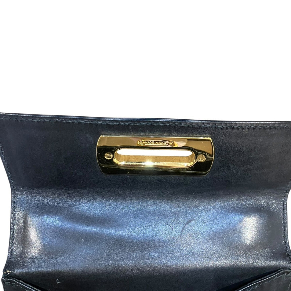 Salvatore Ferragamo Gancini Black Leather Handbag (Pre-Owned)