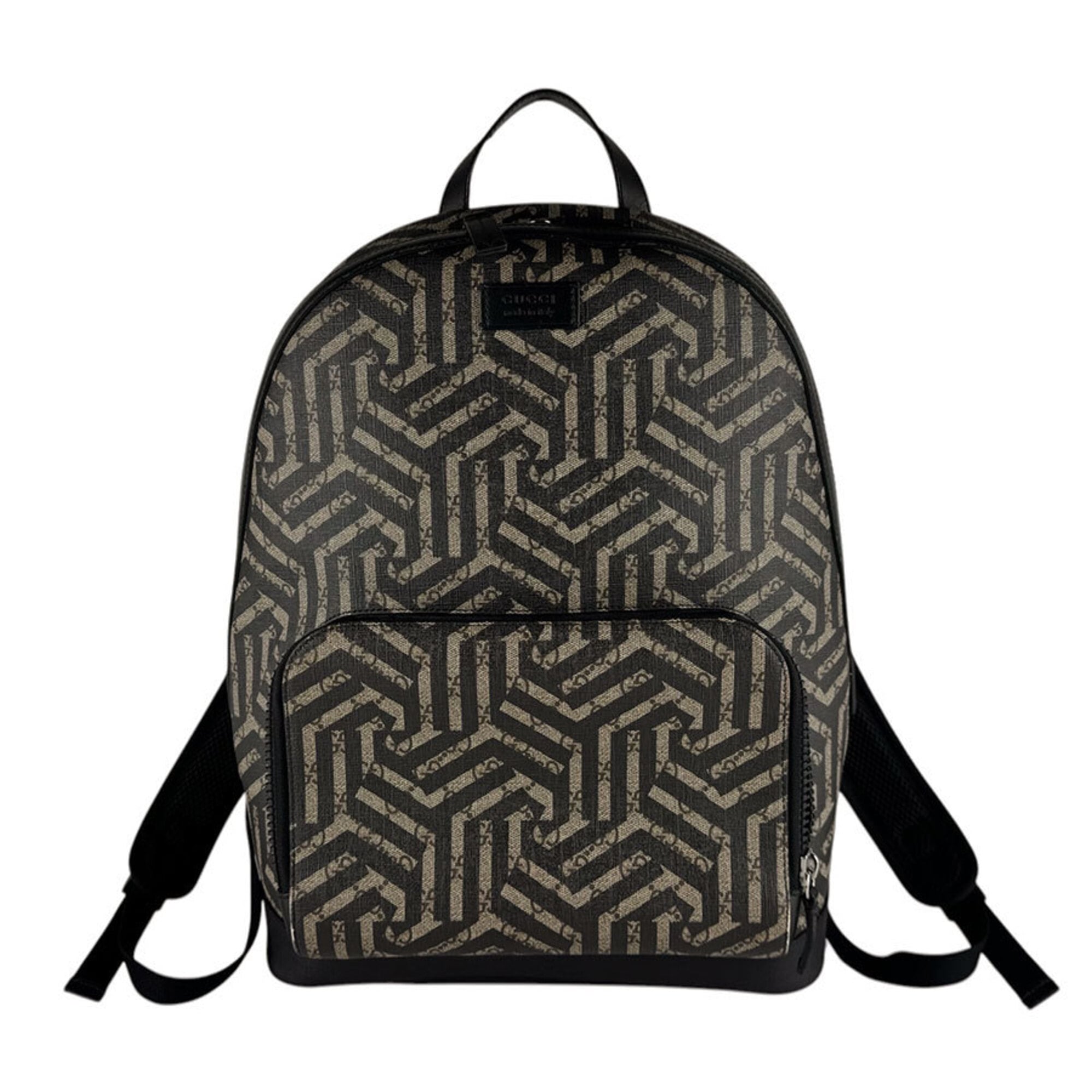 Gucci Black Brown Gg Supreme Backpack (Pre-Owned)