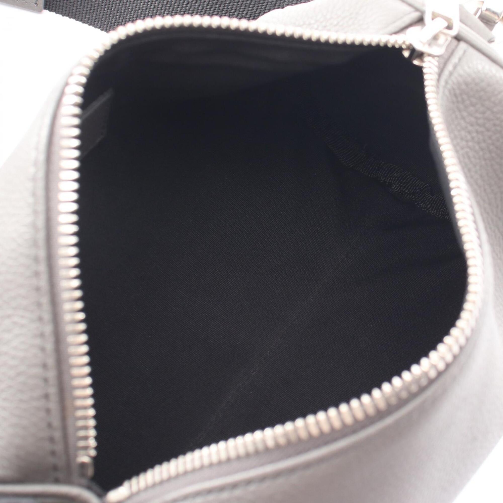 Dior Homme Gray Leather Handbag Shoulder Bag (Pre-Owned)