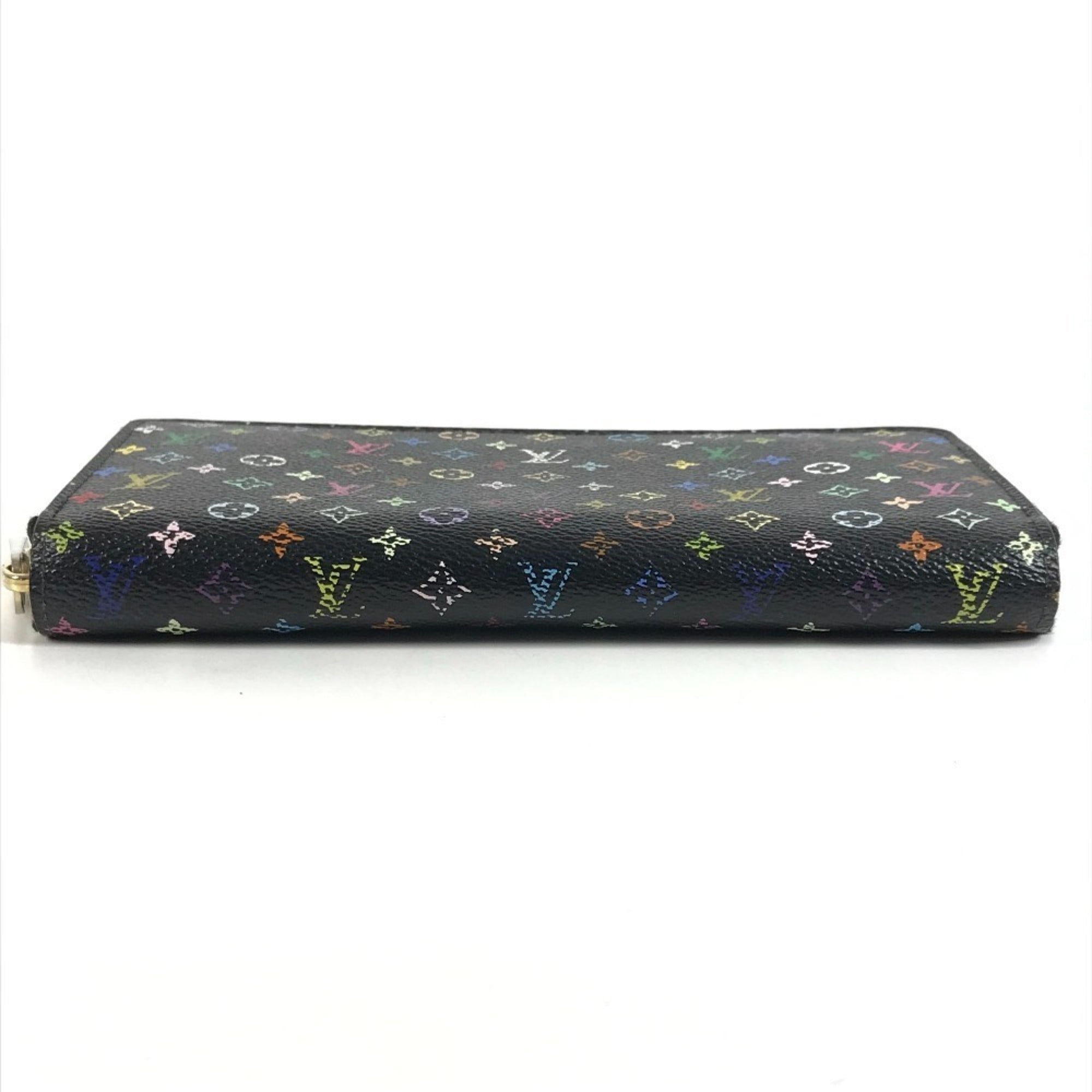Louis Vuitton Black Noir Monogram Multicolore Long Wallet (Bi-Fold) (Pre-Owned)