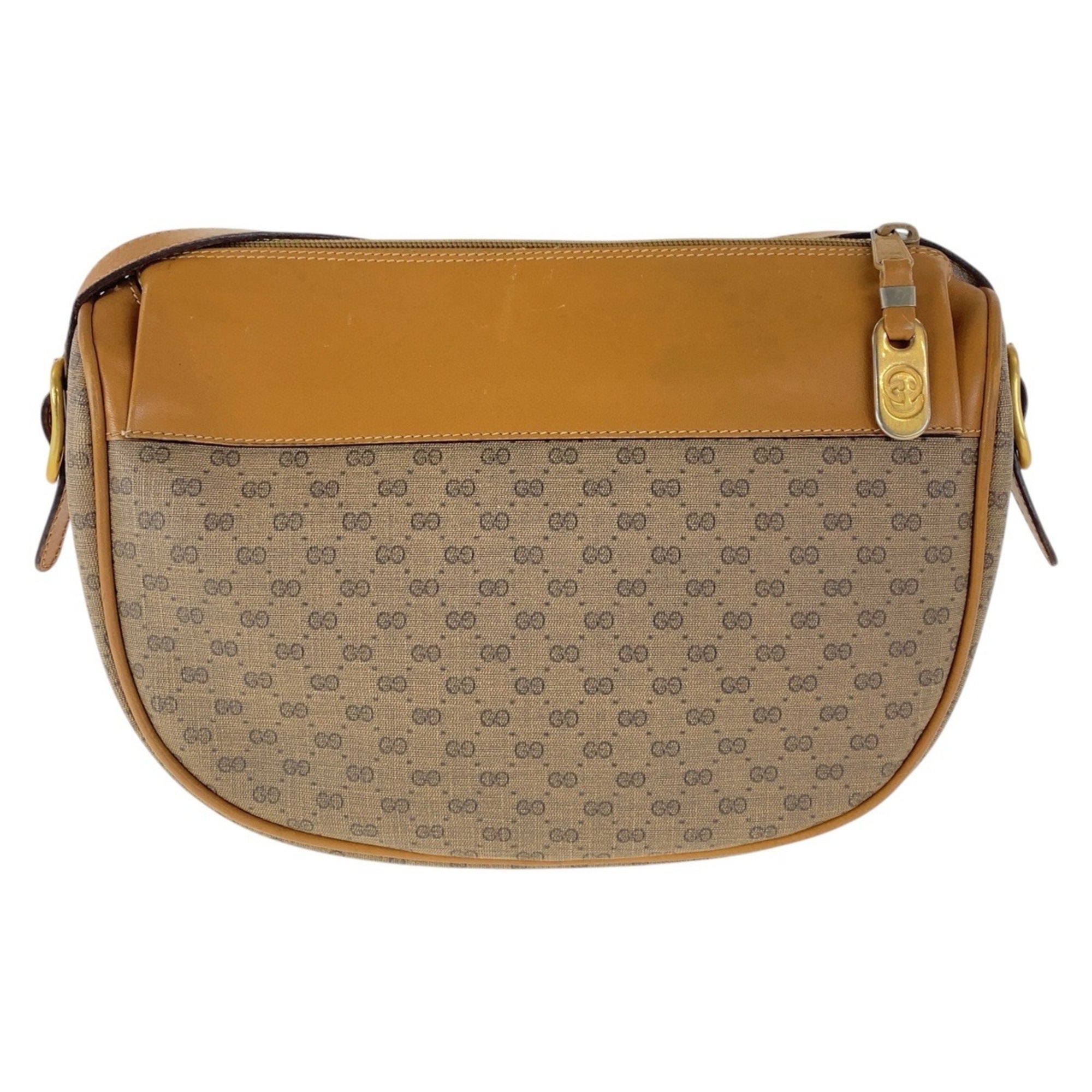 Gucci Brown Gg Supreme Leather Pochette Shoulder Bag (Pre-Owned)