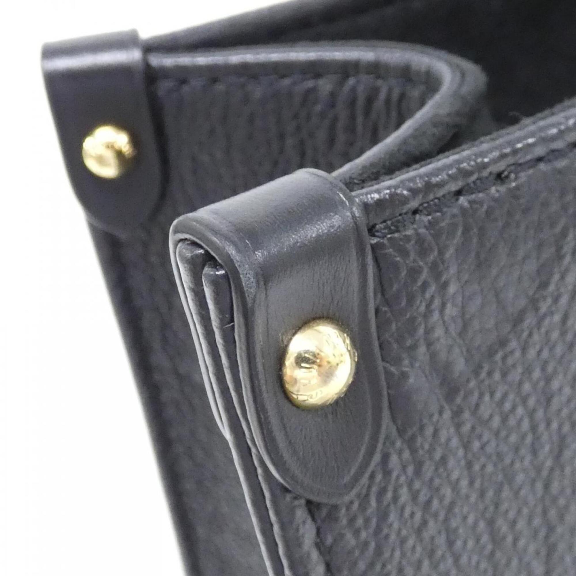 Louis Vuitton Black Leather Handbag (Pre-Owned)