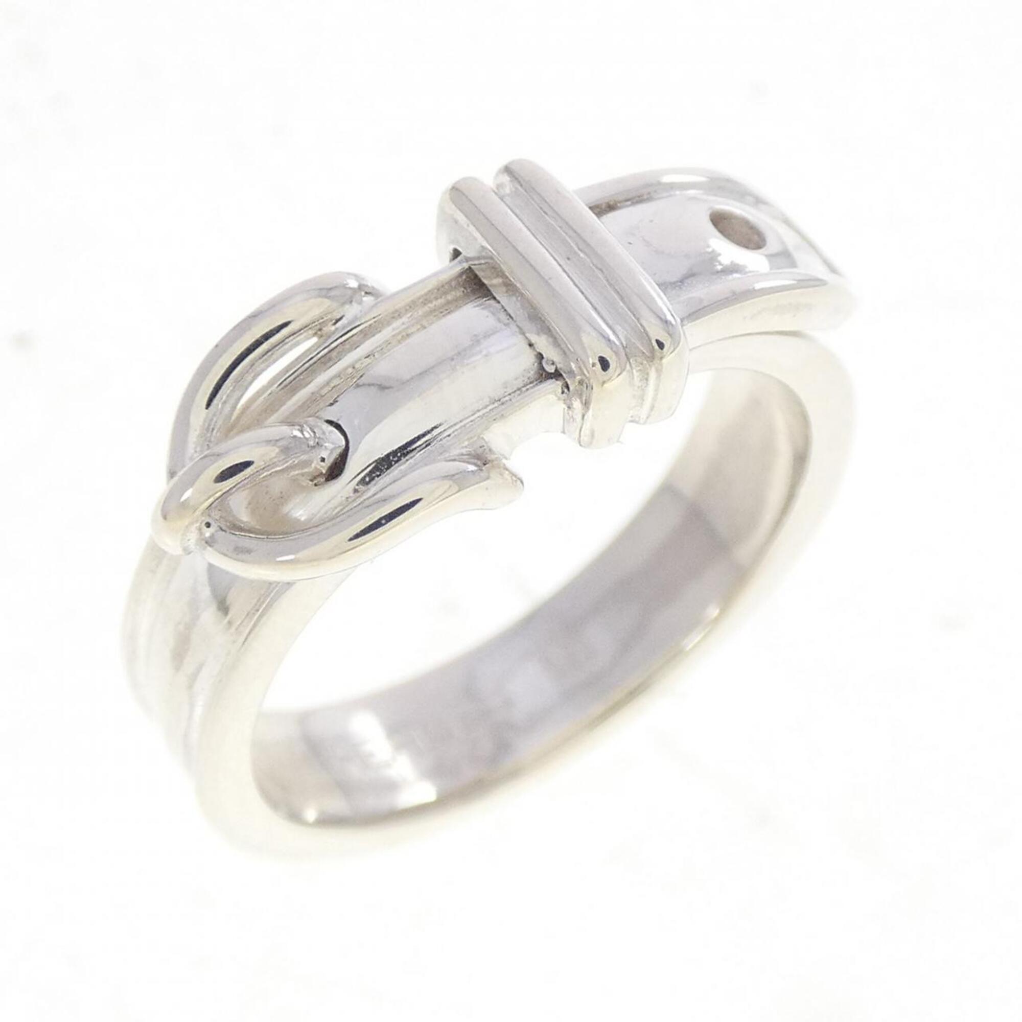 Hermes Silver 925 Band Ring (Pre-Owned)