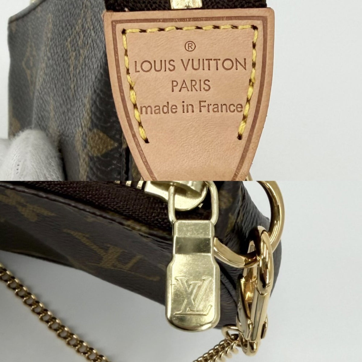 Louis Vuitton Brown Monogram Handbag Pochette Pouch (Pre-Owned)