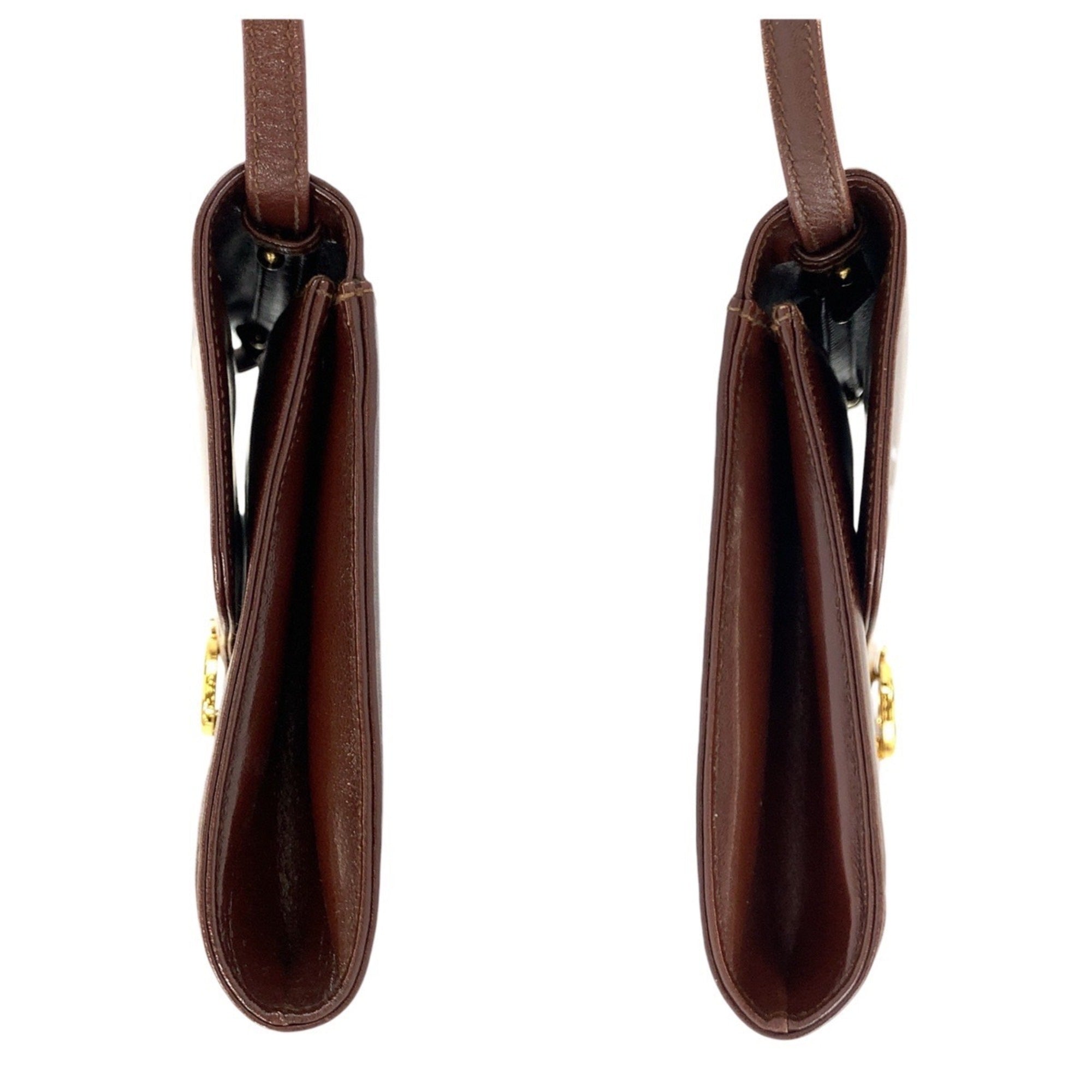 Celine Brown Leather Pochette Shoulder Bag (Pre-Owned)