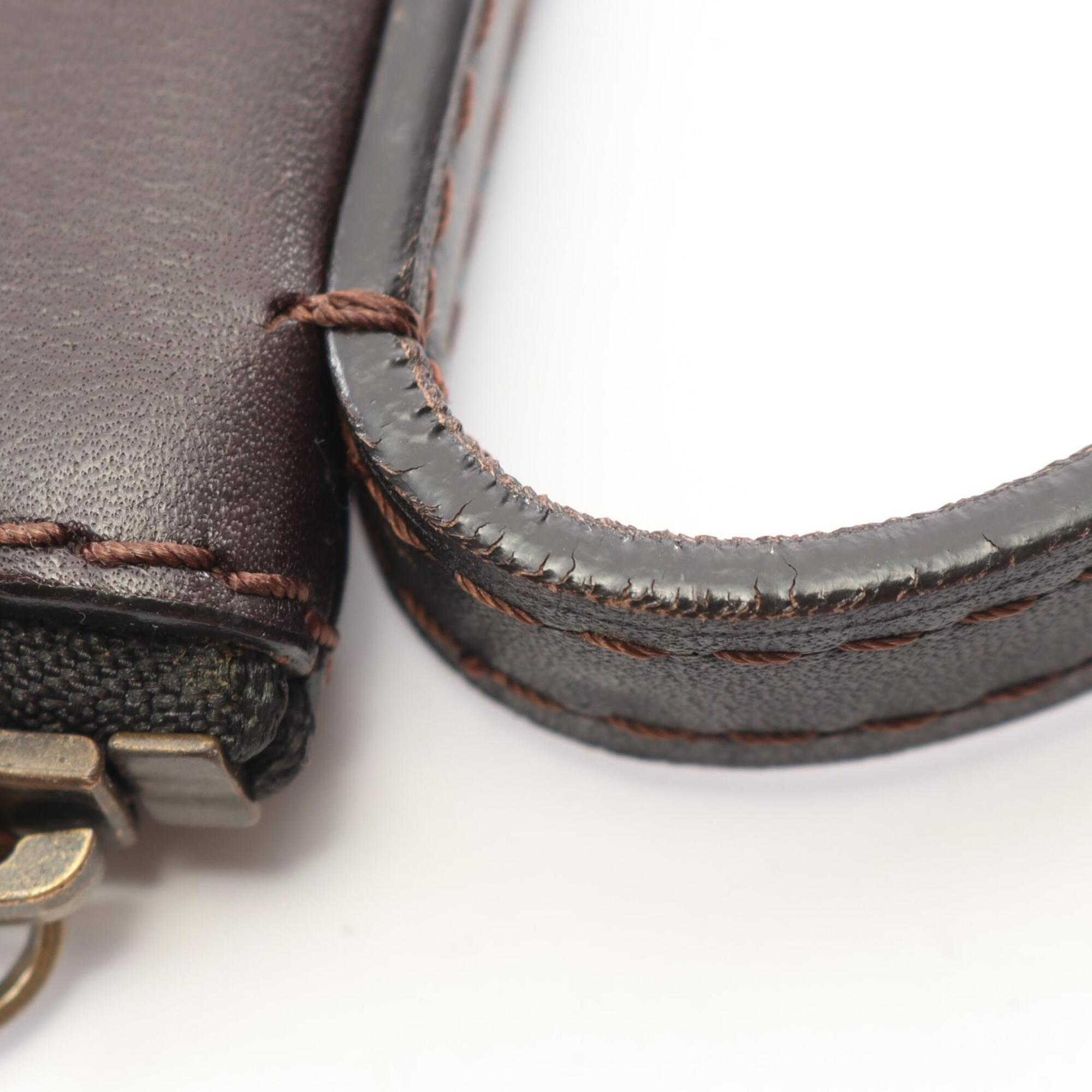 Louis Vuitton Brown Leather Handbag Shoulder Bag (Pre-Owned)