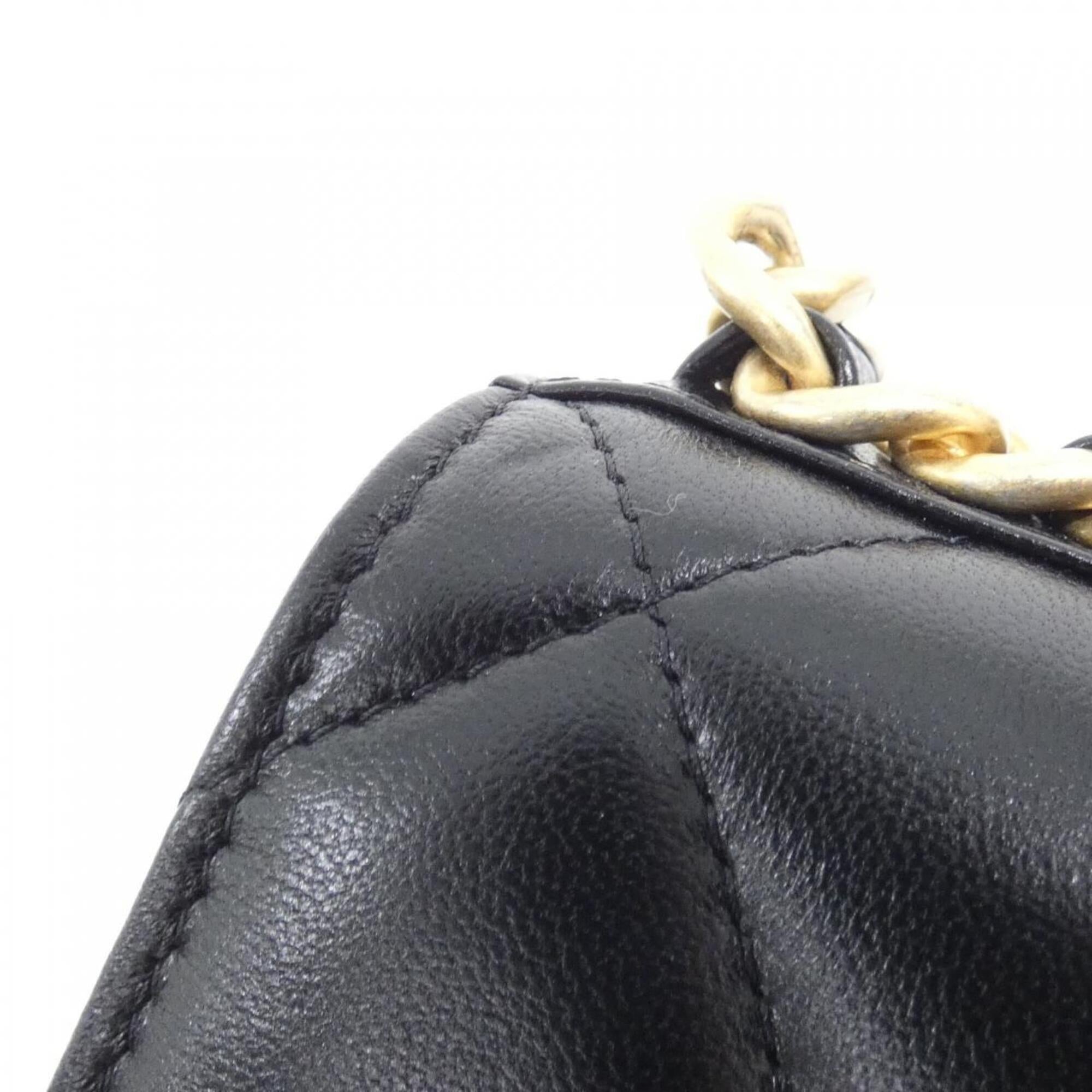 Chanel Black Leather Chain/Shoulder Wallet (Pre-Owned)