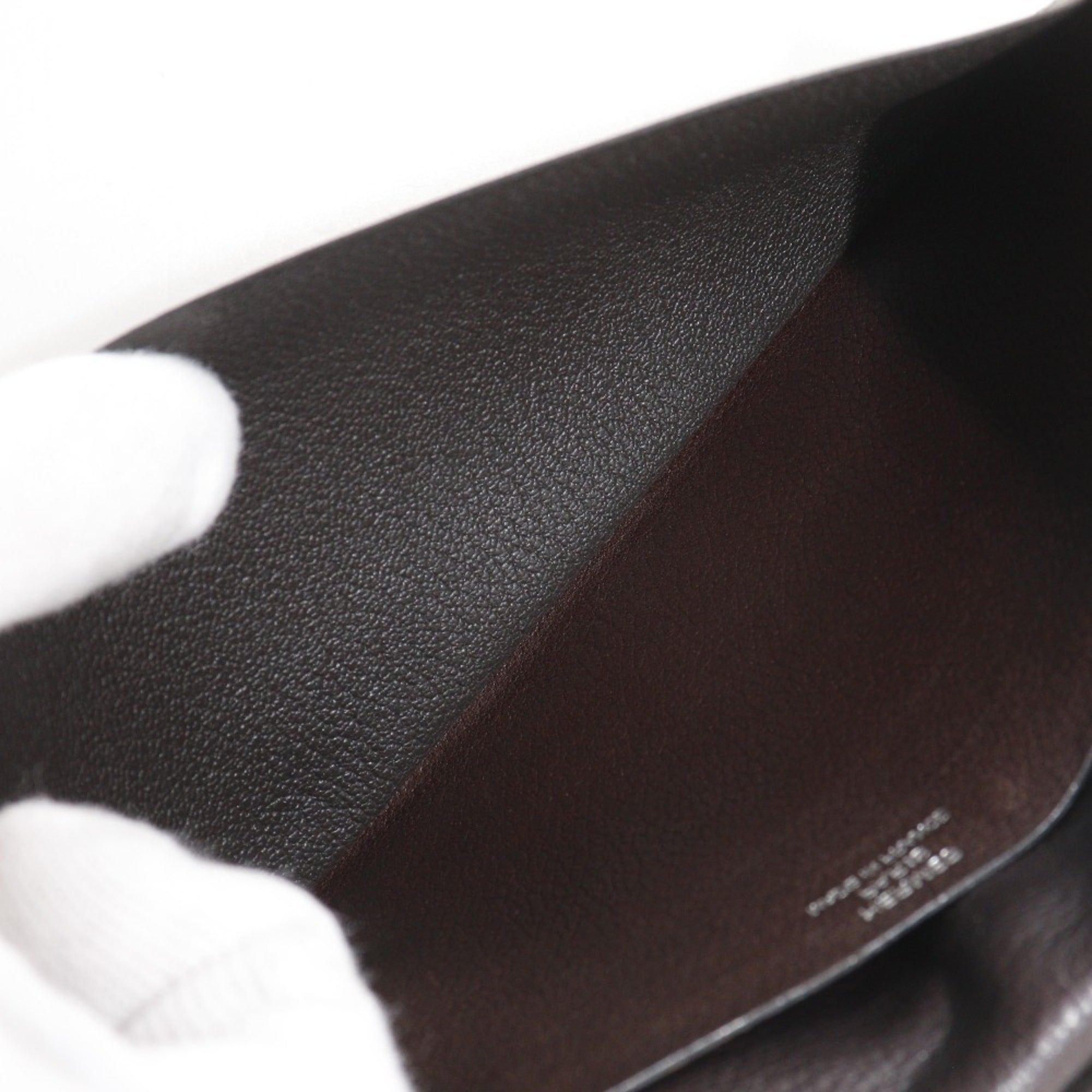Hermes Brown Leather Bill Wallet (Bi-Fold) (Pre-Owned)