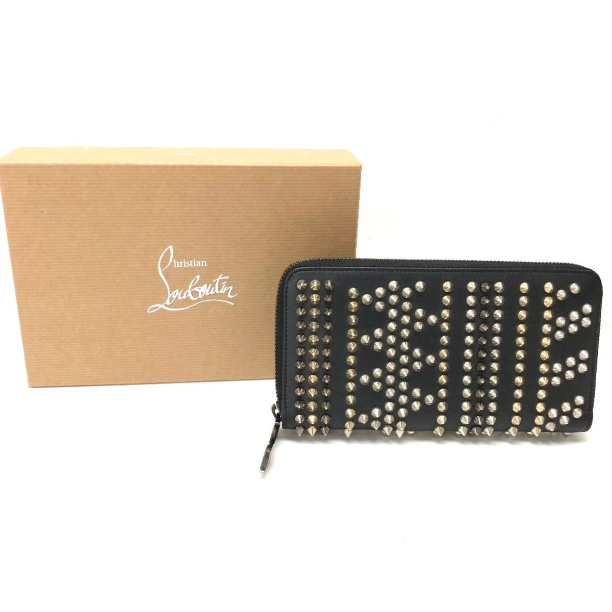 Christian Louboutin Black Leather Long Wallet (Bi-Fold) (Pre-Owned)