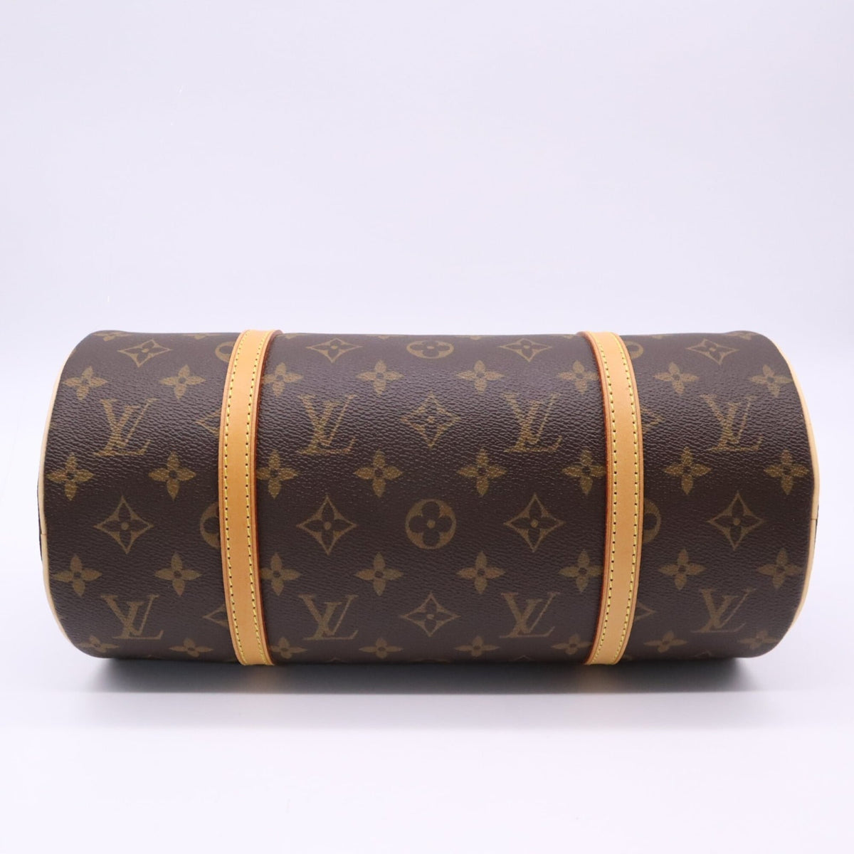 Louis Vuitton Monogram Beige Brown Coated Canvas Leather Handbag (Pre-Owned)