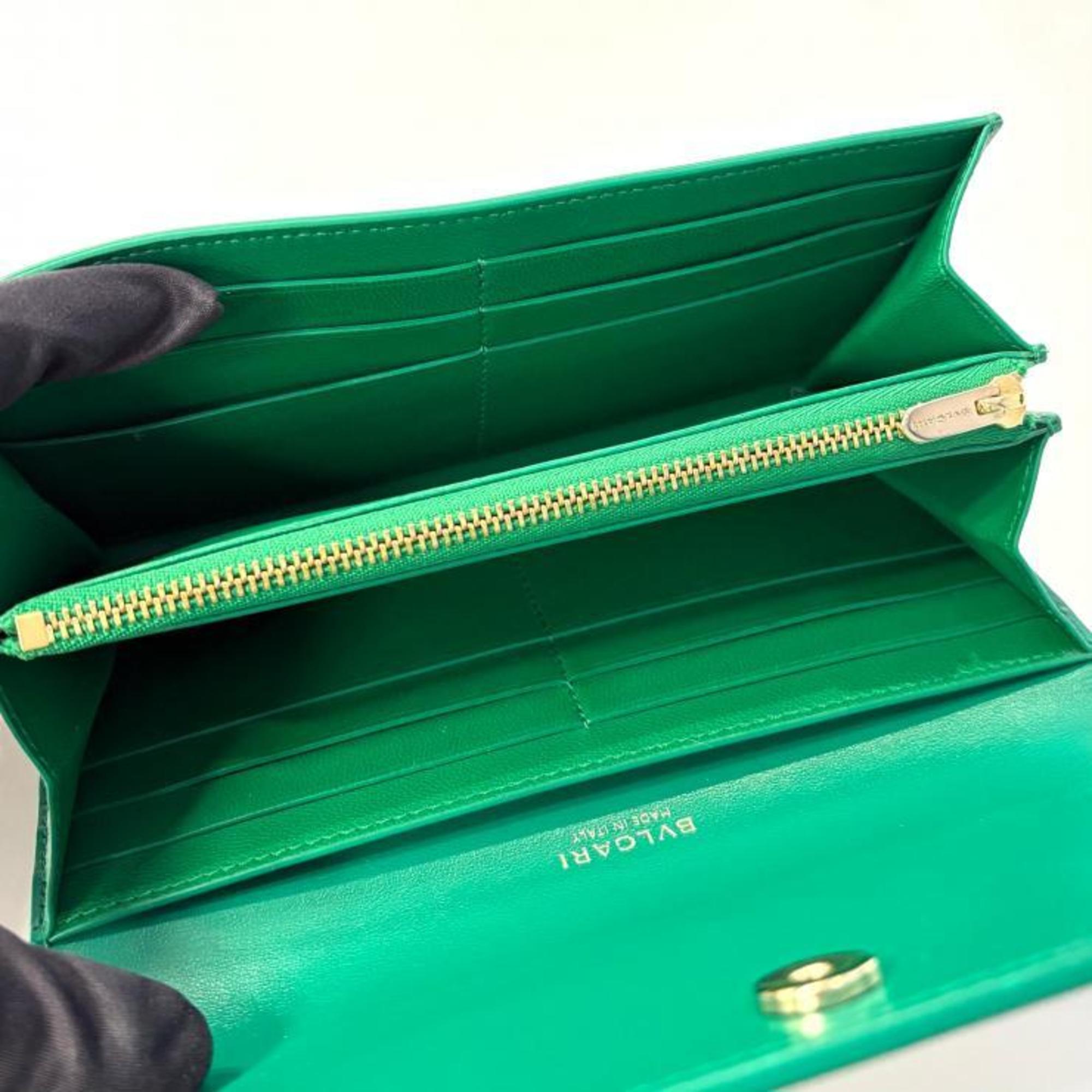 Bvlgari Green Long Wallet (Bi-Fold) (Pre-Owned)