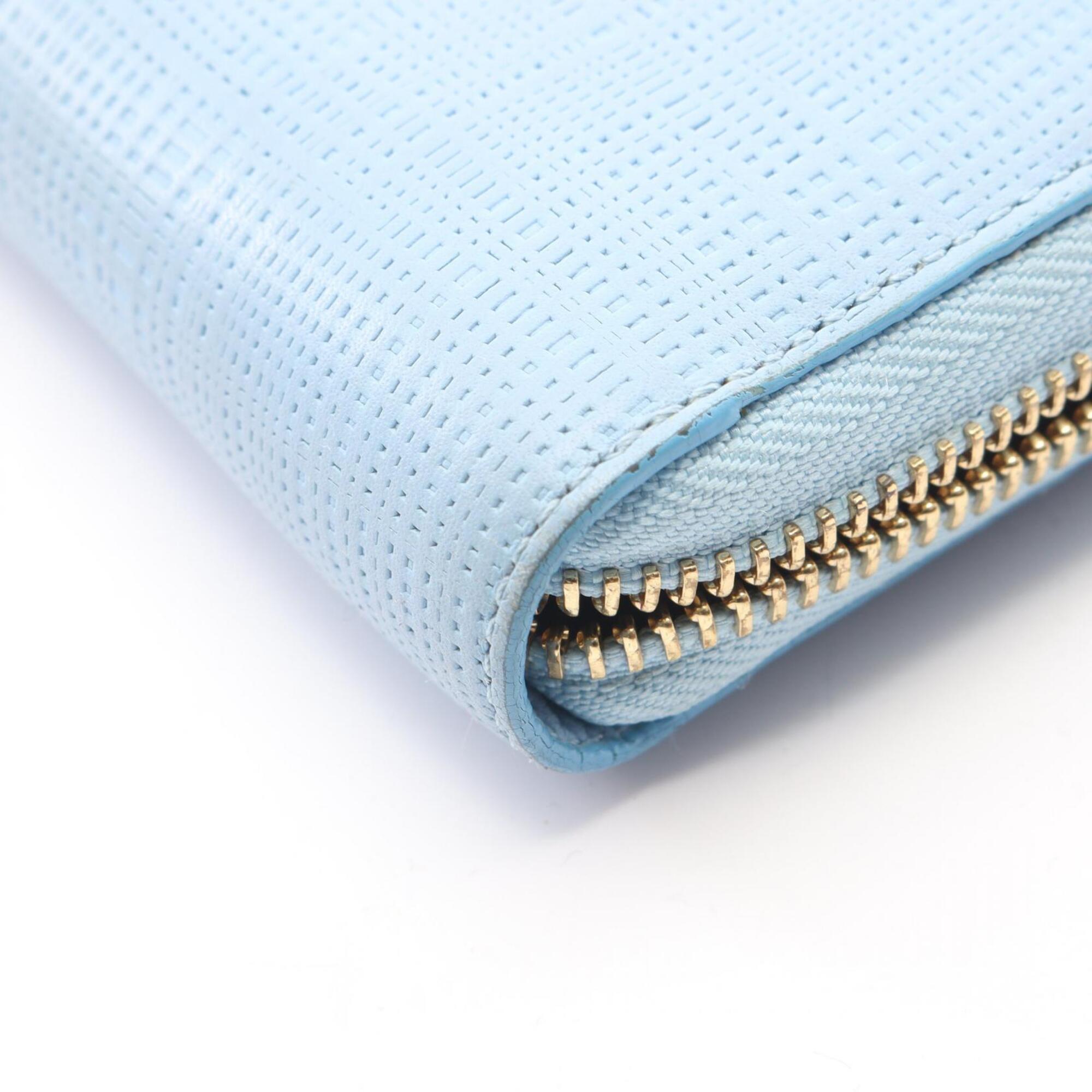 Loewe Blue Leather Long Wallet (Bi-Fold) (Pre-Owned)