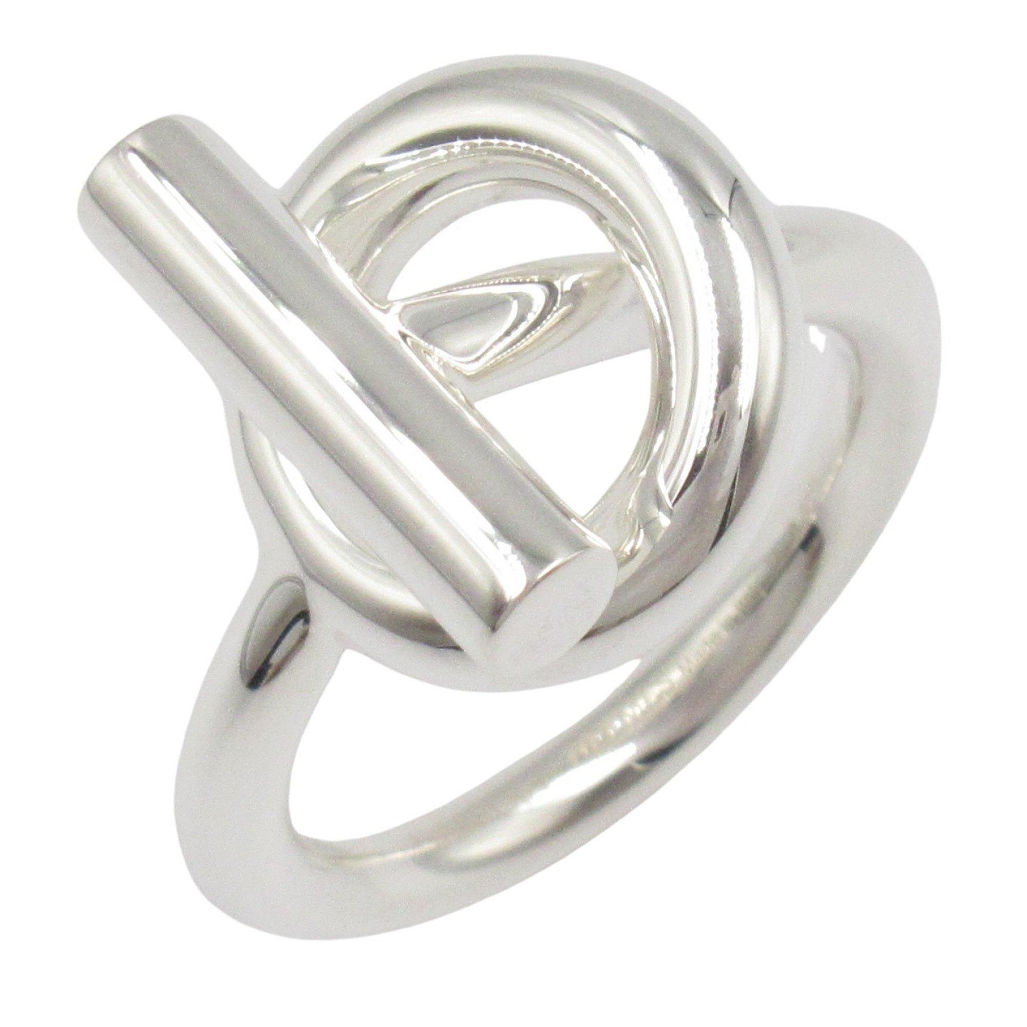 Hermes Silver Silver 925 Band Ring (Pre-Owned)