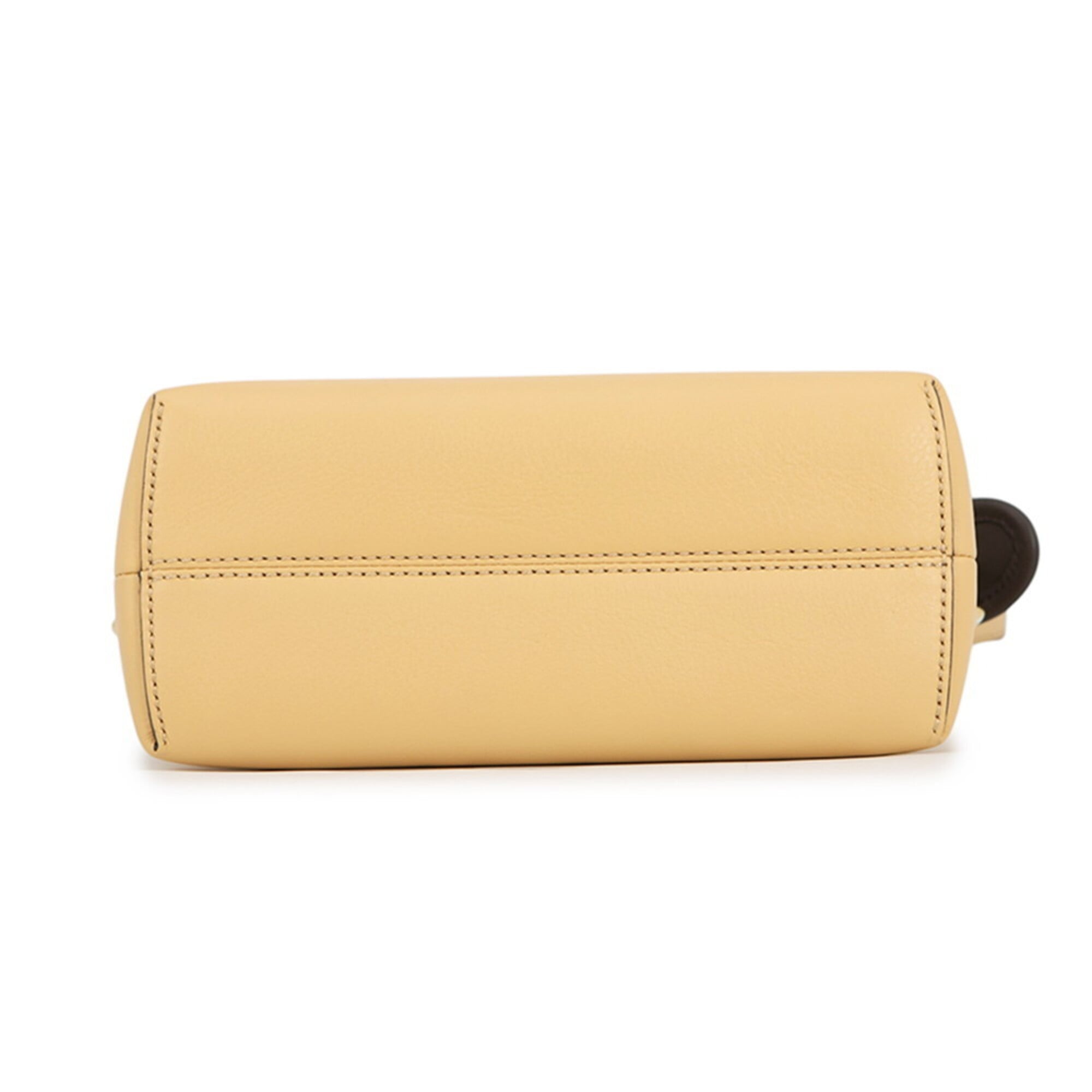 Fendi Brown Yellow Leather Handbag (Pre-Owned)