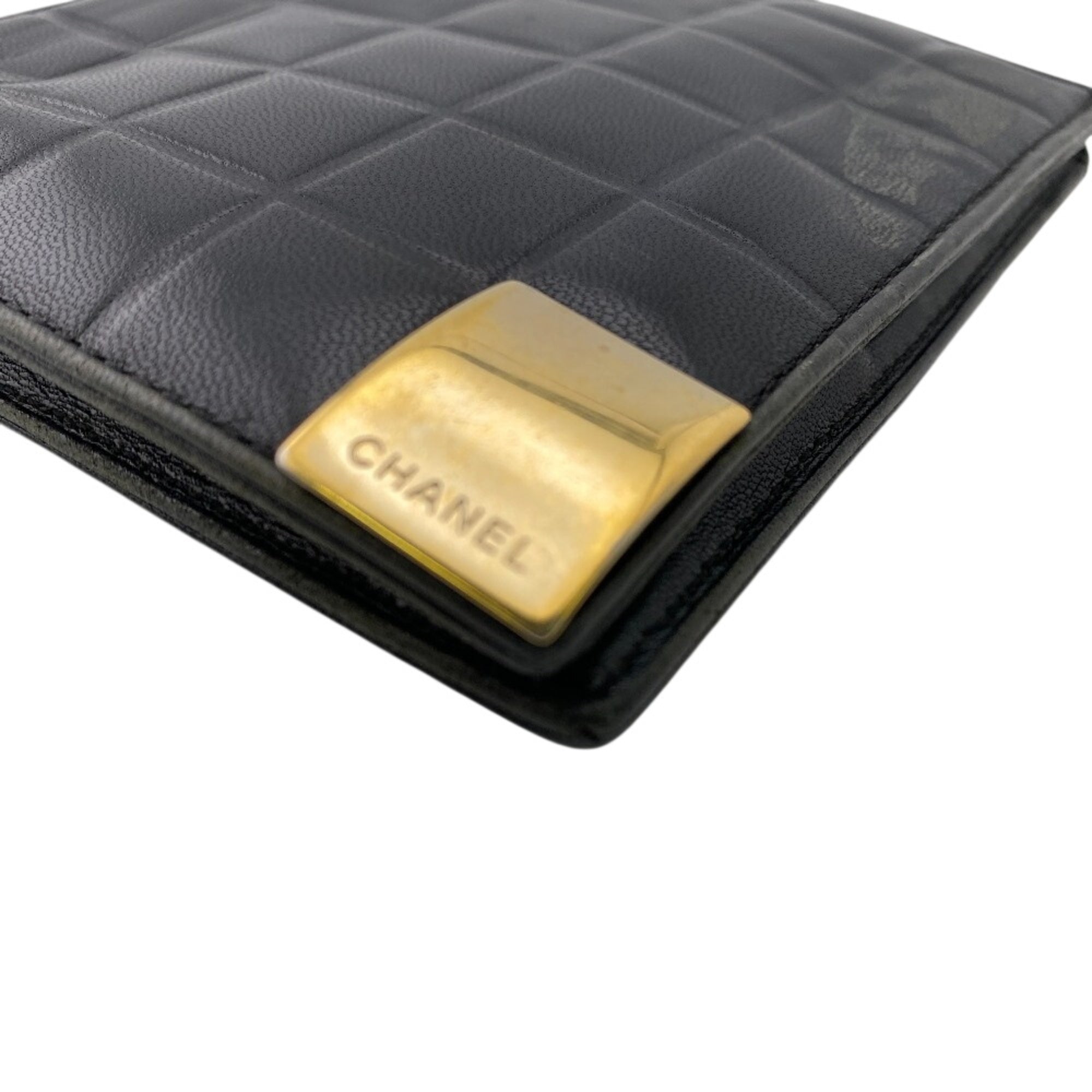 Chanel Black Leather Wallet (Bi-Fold) (Pre-Owned)