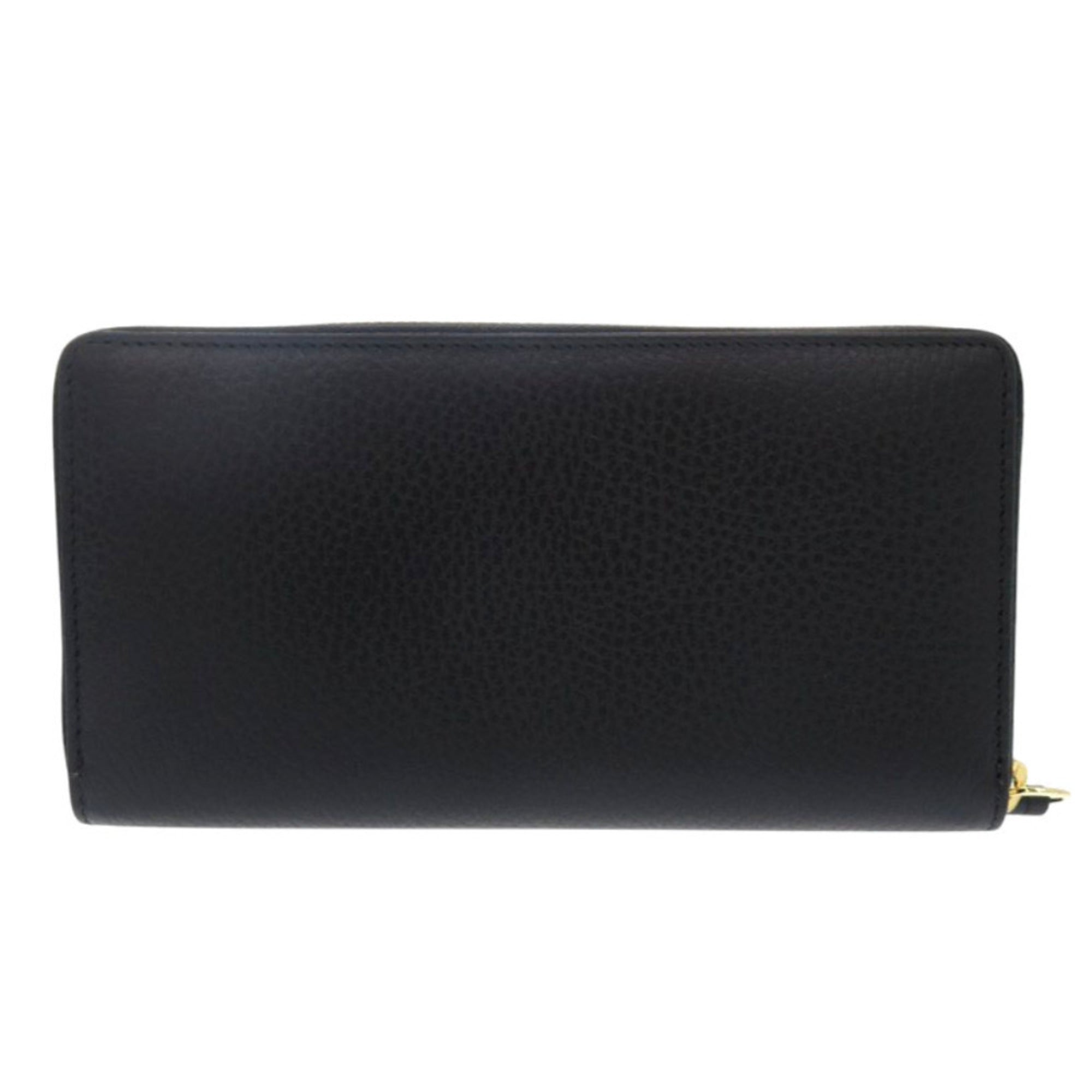 Gucci Black Leather Long Wallet (Bi-Fold) (Pre-Owned)