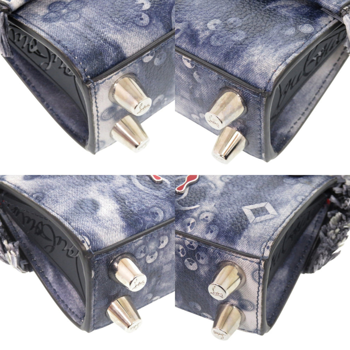 Christian Louboutin Navy Leather Shoulder Bag (Pre-Owned)