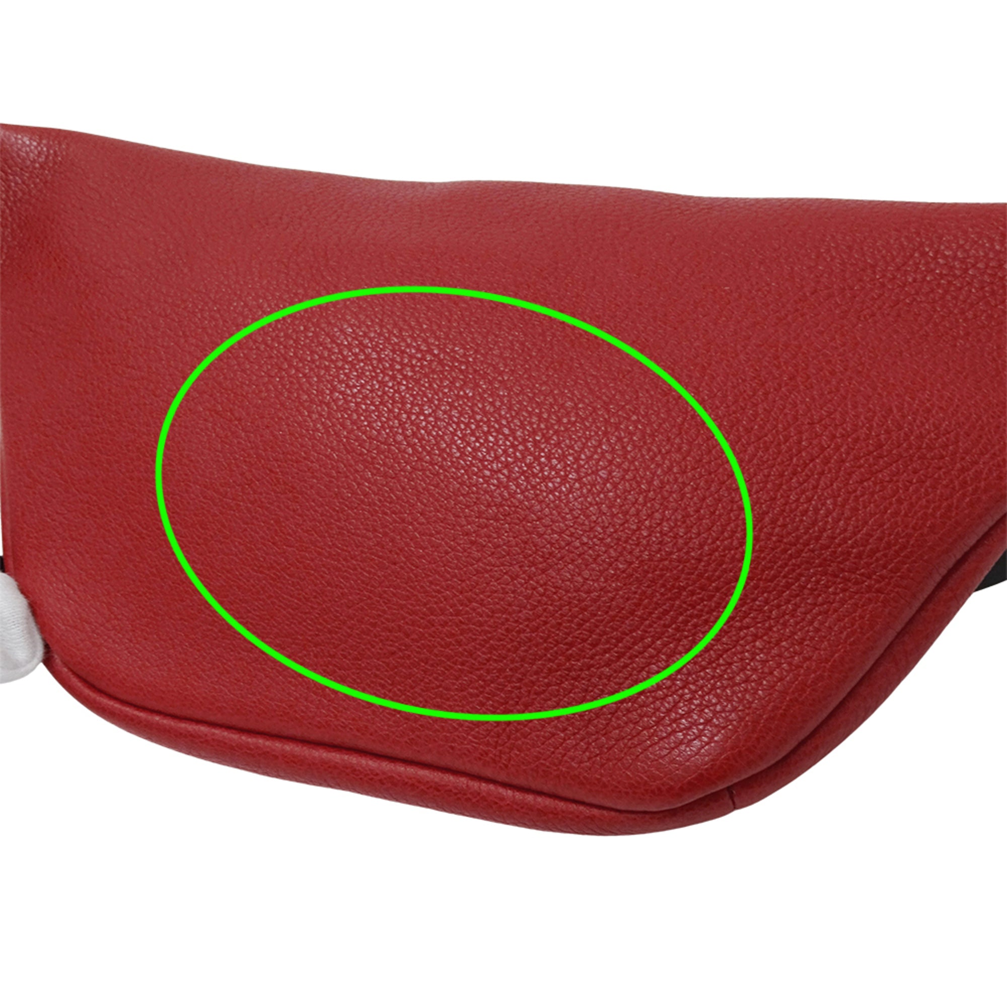 Gucci Red Color Leather Fanny Pack Handbag Sling Bag (Pre-Owned)