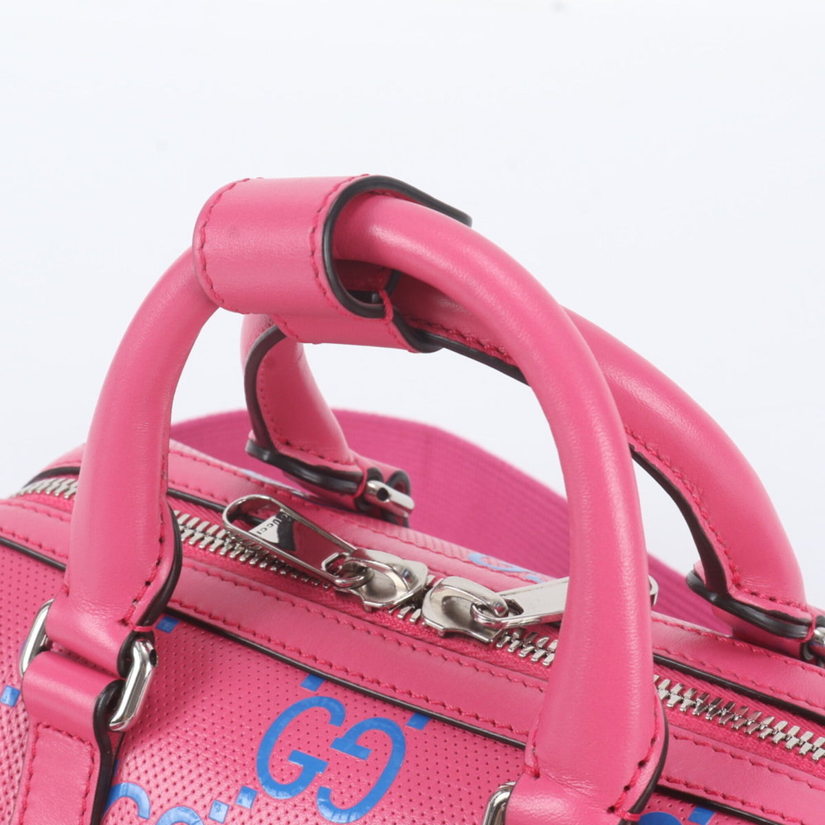 Gucci Pink Leather Boston Bag Shoulder Bag (Pre-Owned)