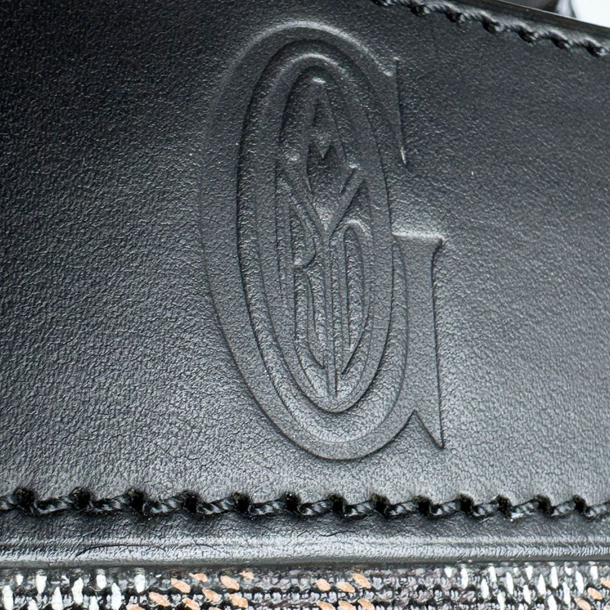 Goyard Black Coated Canvas Leather Handbag (Pre-Owned)