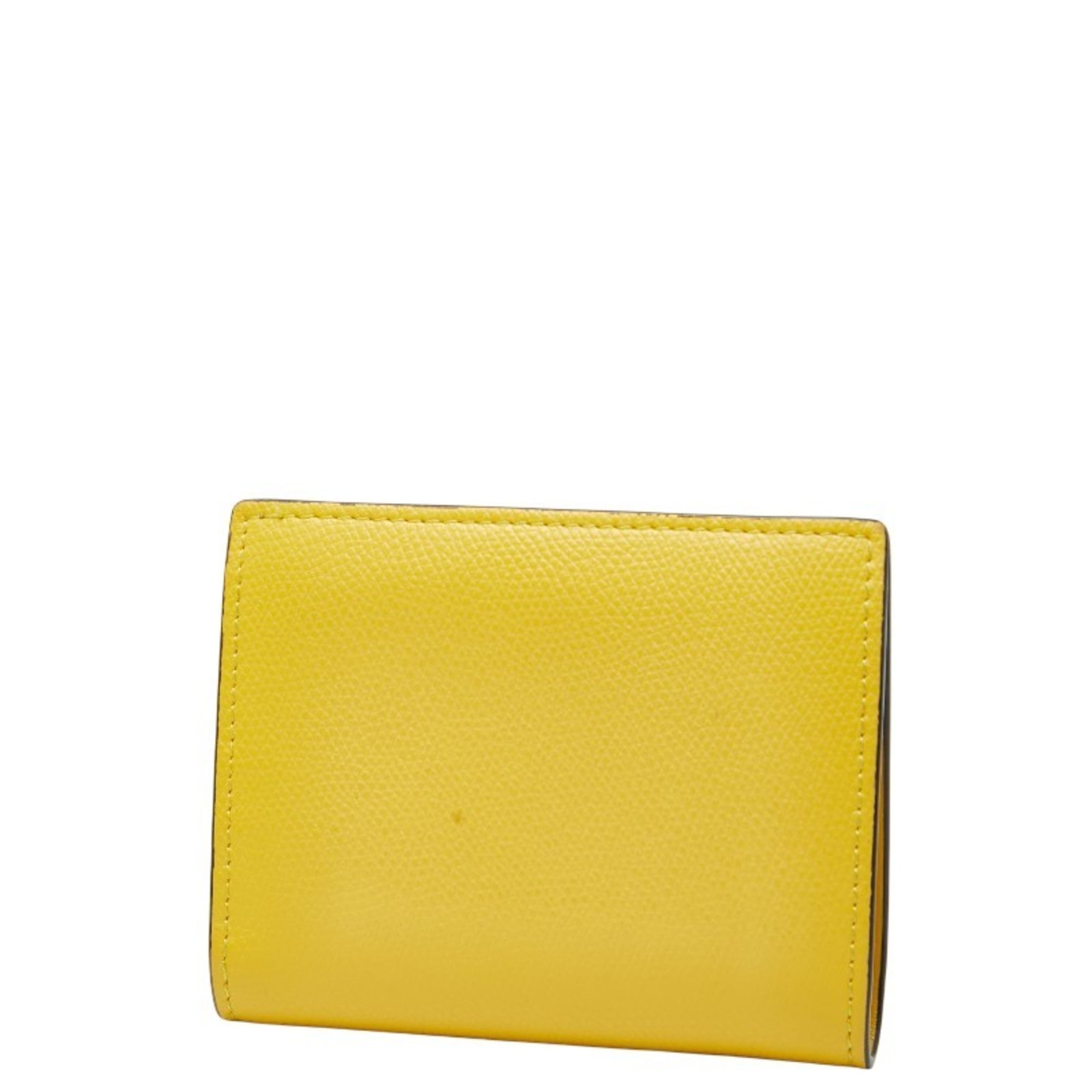 Fendi Yellow Leather Wallet (Bi-Fold) (Pre-Owned)