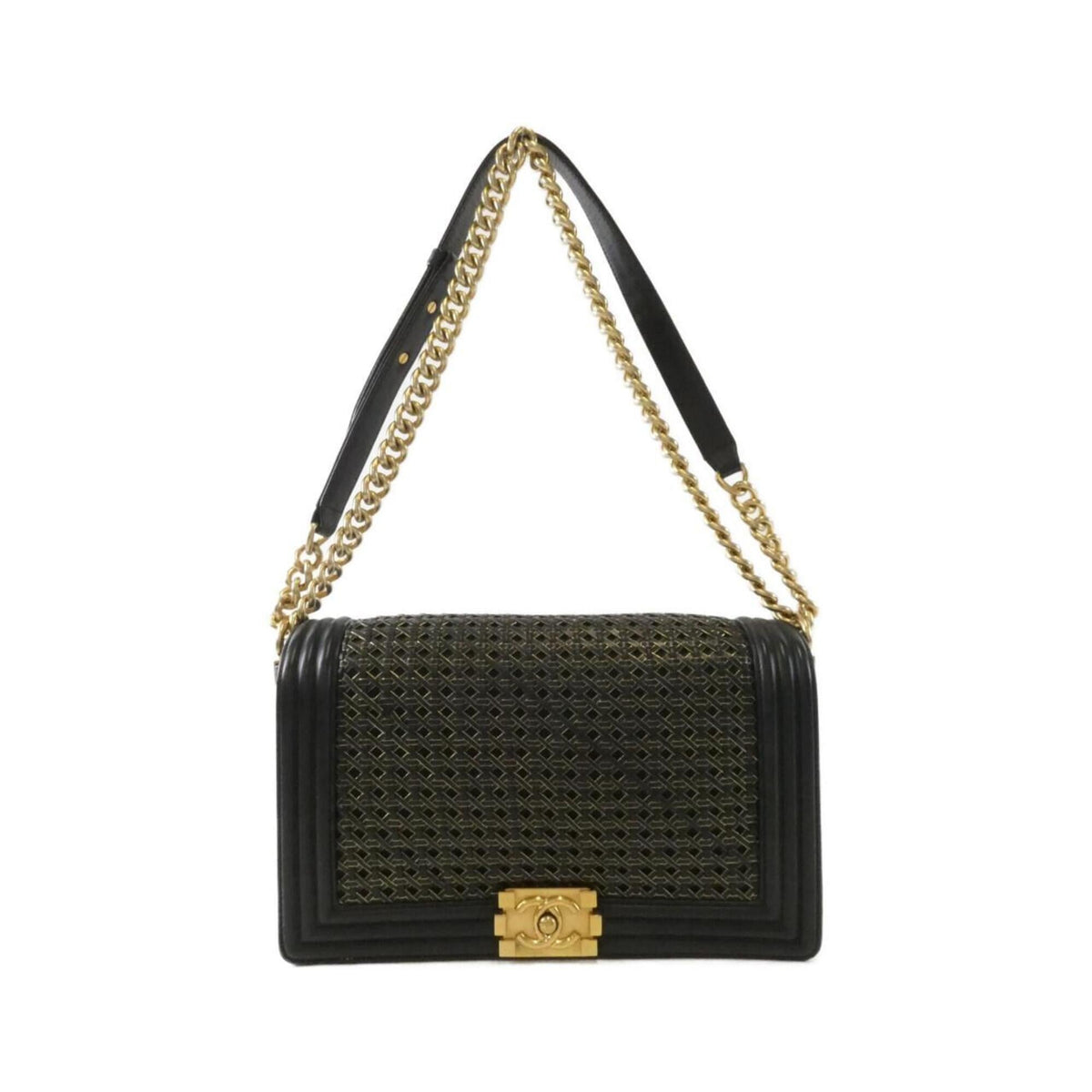Chanel Black Leather Shoulder Bag (Pre-Owned)