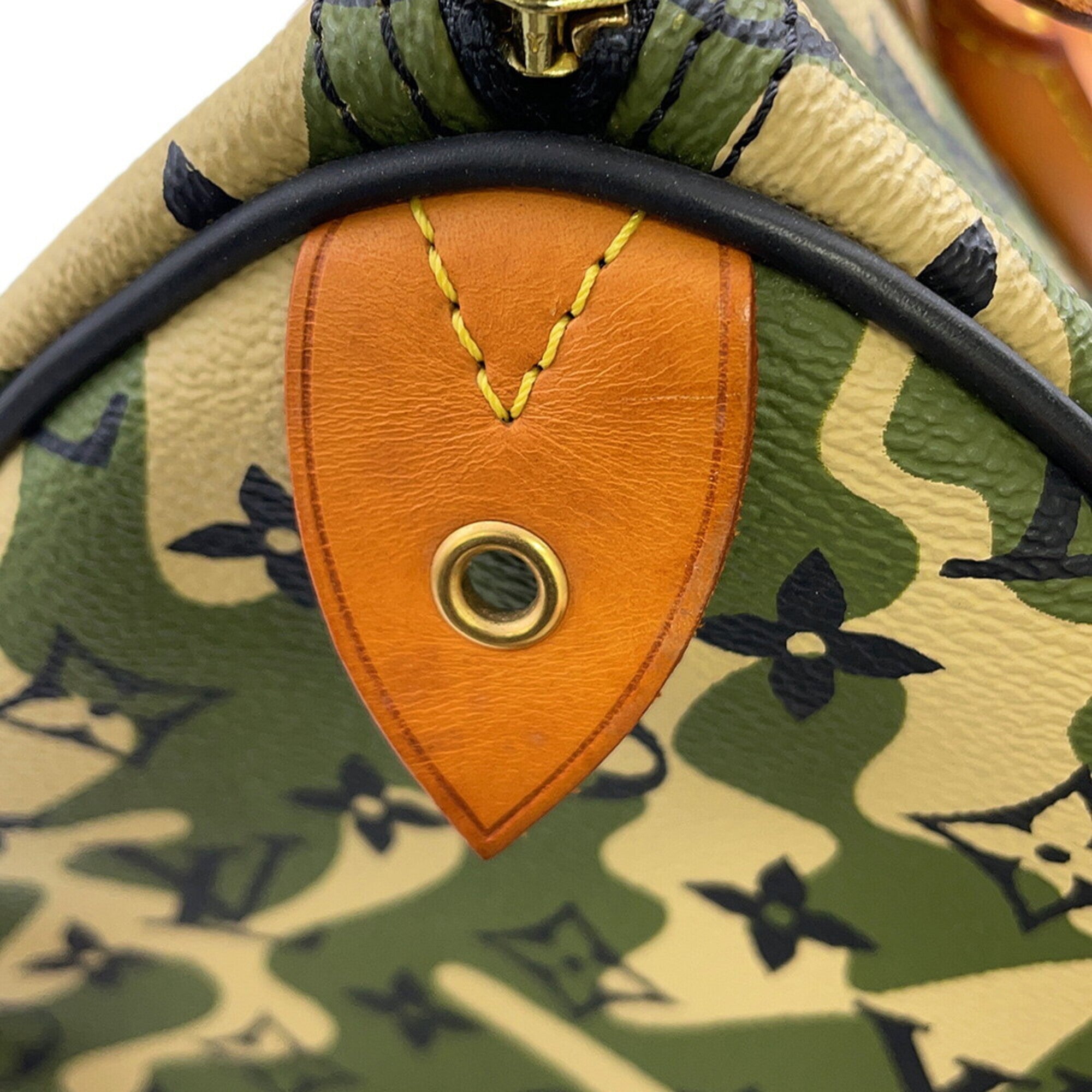 Louis Vuitton Camouflage Khaki Monogram Monogram Handbag (Pre-Owned)