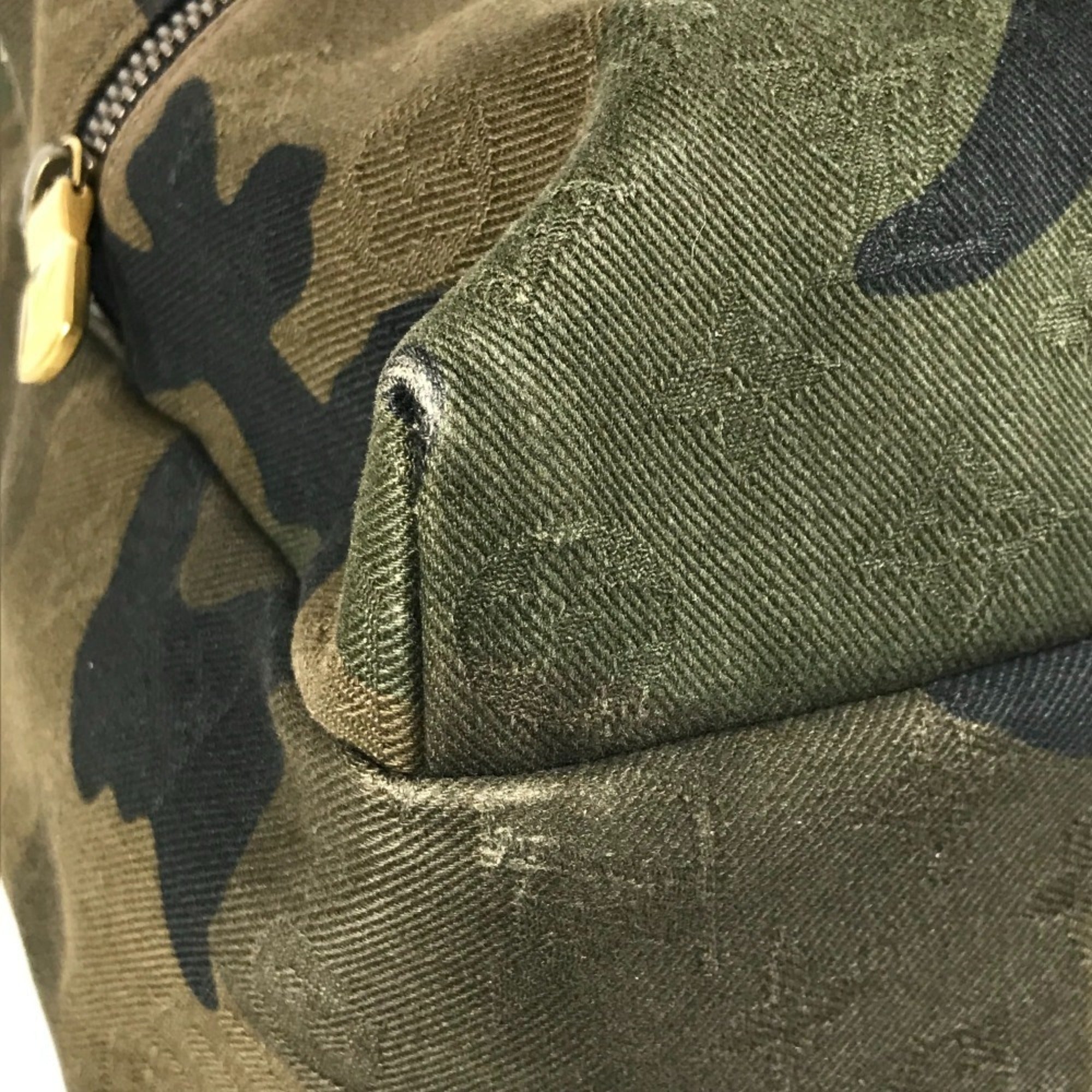 Louis Vuitton Camouflage Green Canvas Backpack (Pre-Owned)