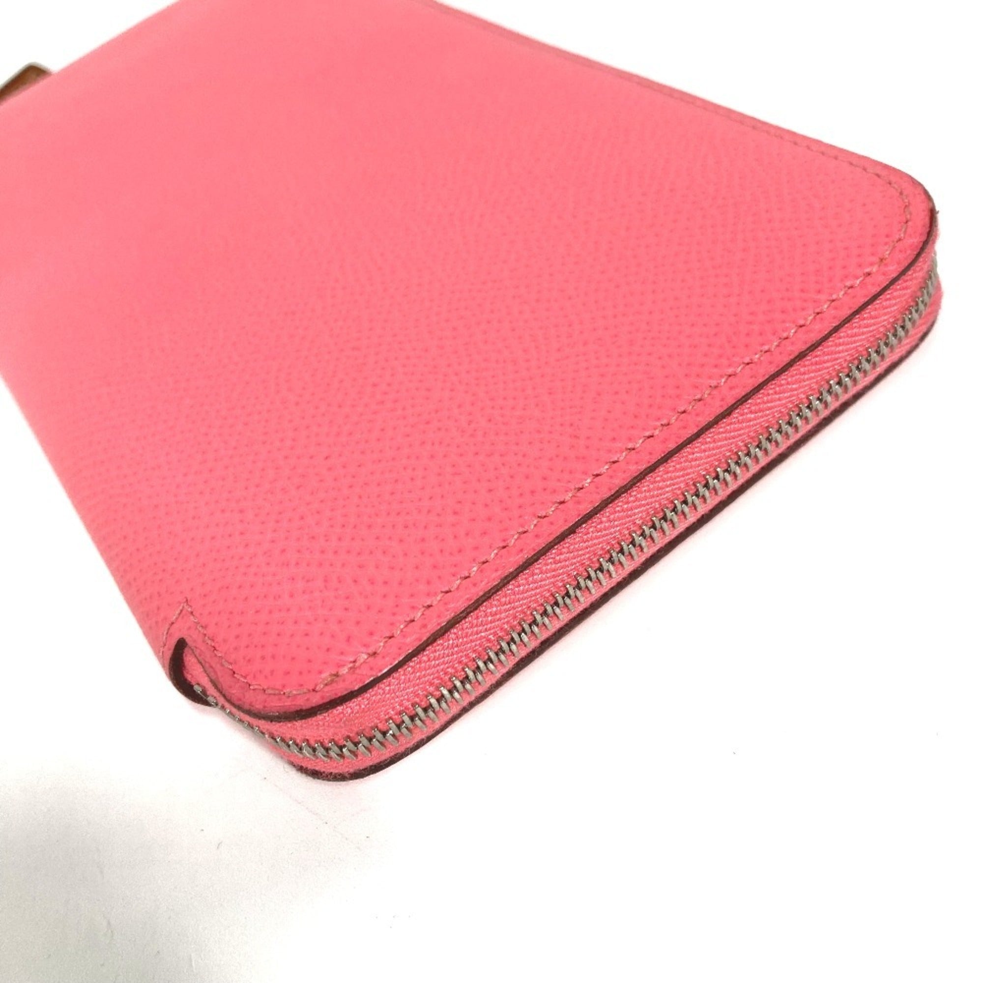 Hermes Silk'in Pink Epsom Leather Long Wallet (Bi-Fold) (Pre-Owned)