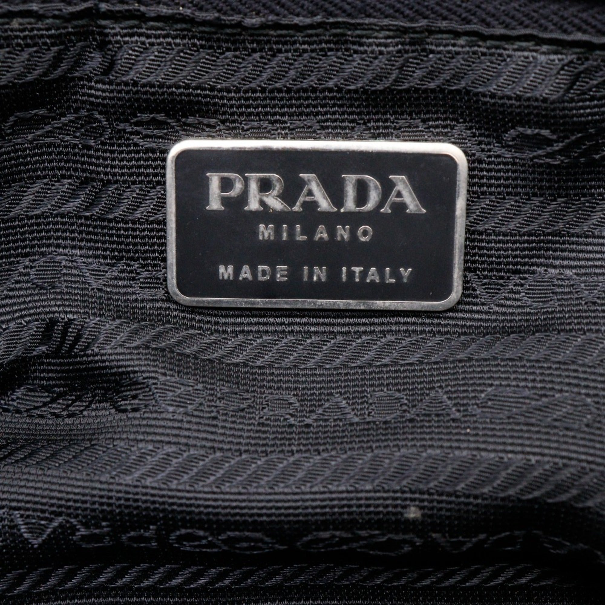 Prada Black Nylon Boston Bag Handbag (Pre-Owned)