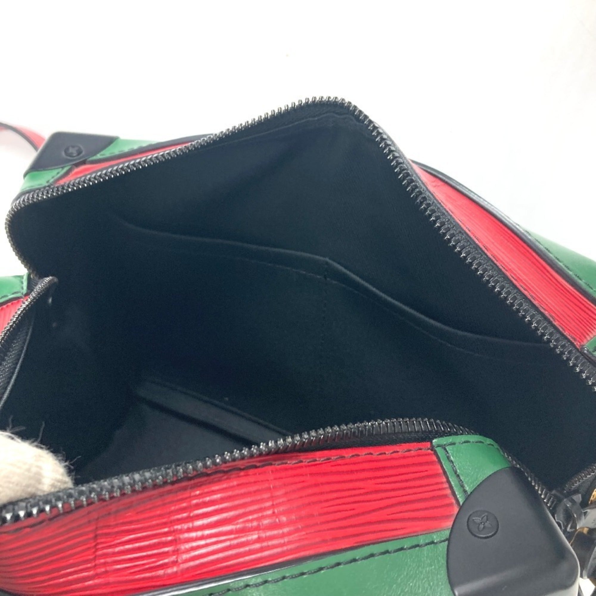 Louis Vuitton Black Blue Green Red Color Tricolor Yellow Epi Leather Pochette Shoulder Bag (Pre-Owned)