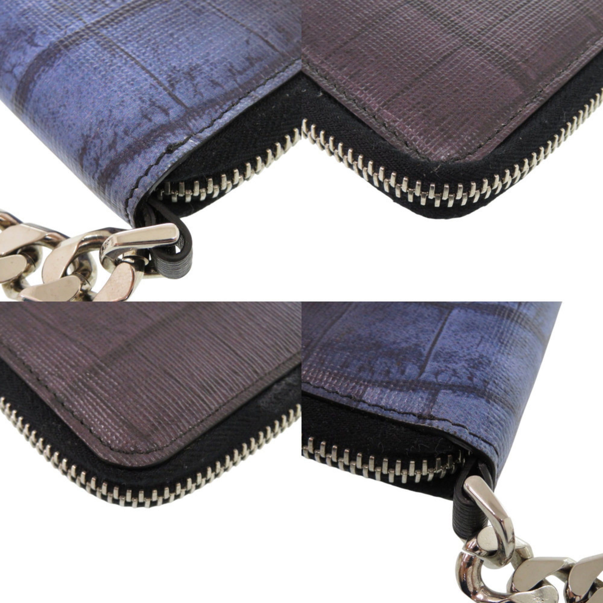 Fendi Black Blue Leather Wallet (Bi-Fold) (Pre-Owned)