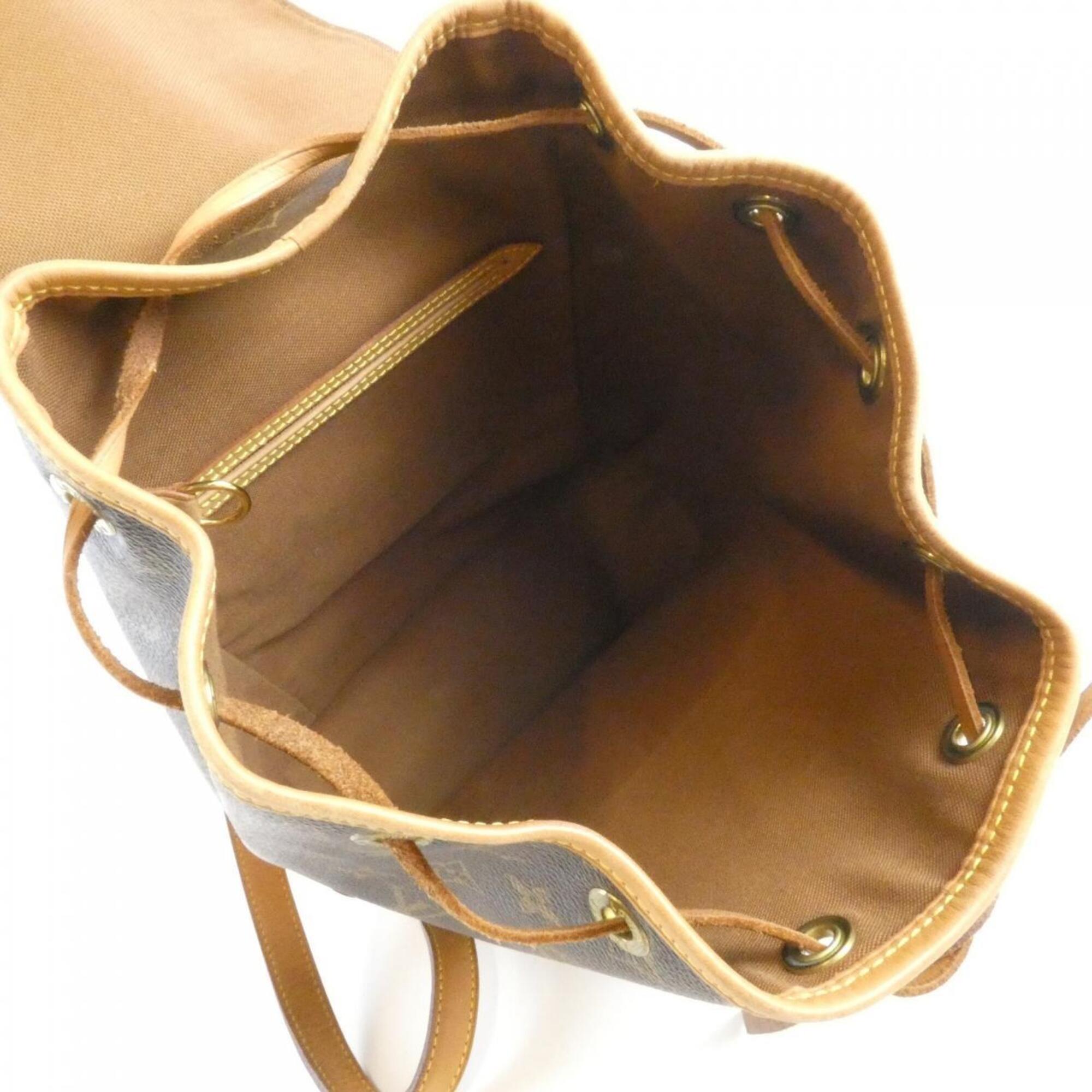 Louis Vuitton Monogram Marron Coated Canvas Backpack (Pre-Owned)