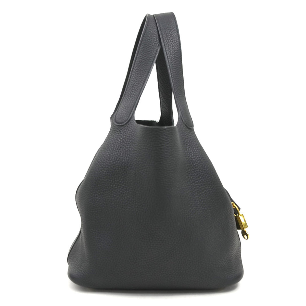 Hermes Black Taurillon Clemence Leather Handbag (Pre-Owned)