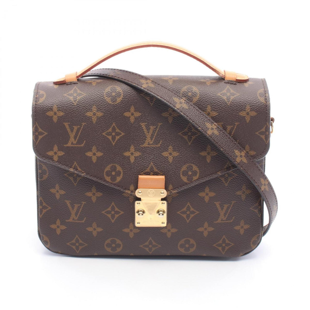 Louis Vuitton Brown Coated Canvas Pvc Monogram Leather Handbag Pochette (Pre-Owned)