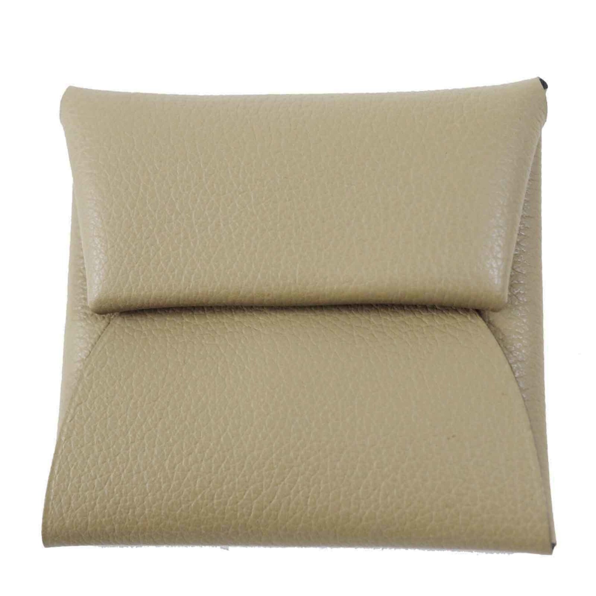 Hermes Beige Evercalf Leather Coin Purse/Coin Case (Pre-Owned)