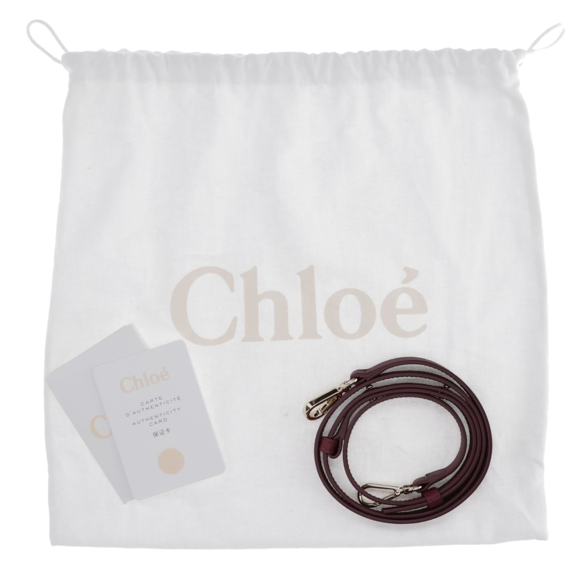Chloé Burgundy Leather Handbag Shoulder Bag (Pre-Owned)