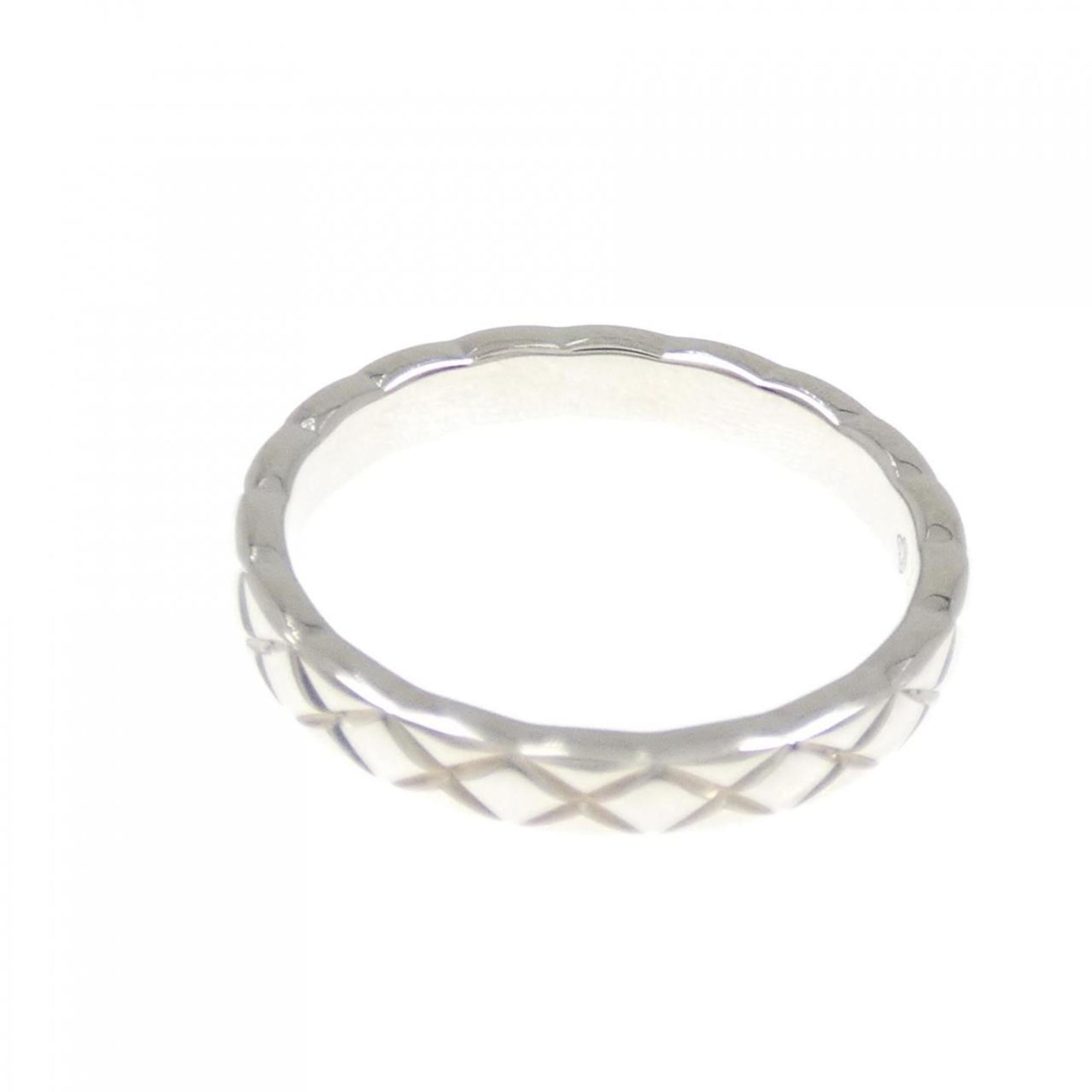 Chanel Platinum Platinum 950 Band Ring (Pre-Owned)