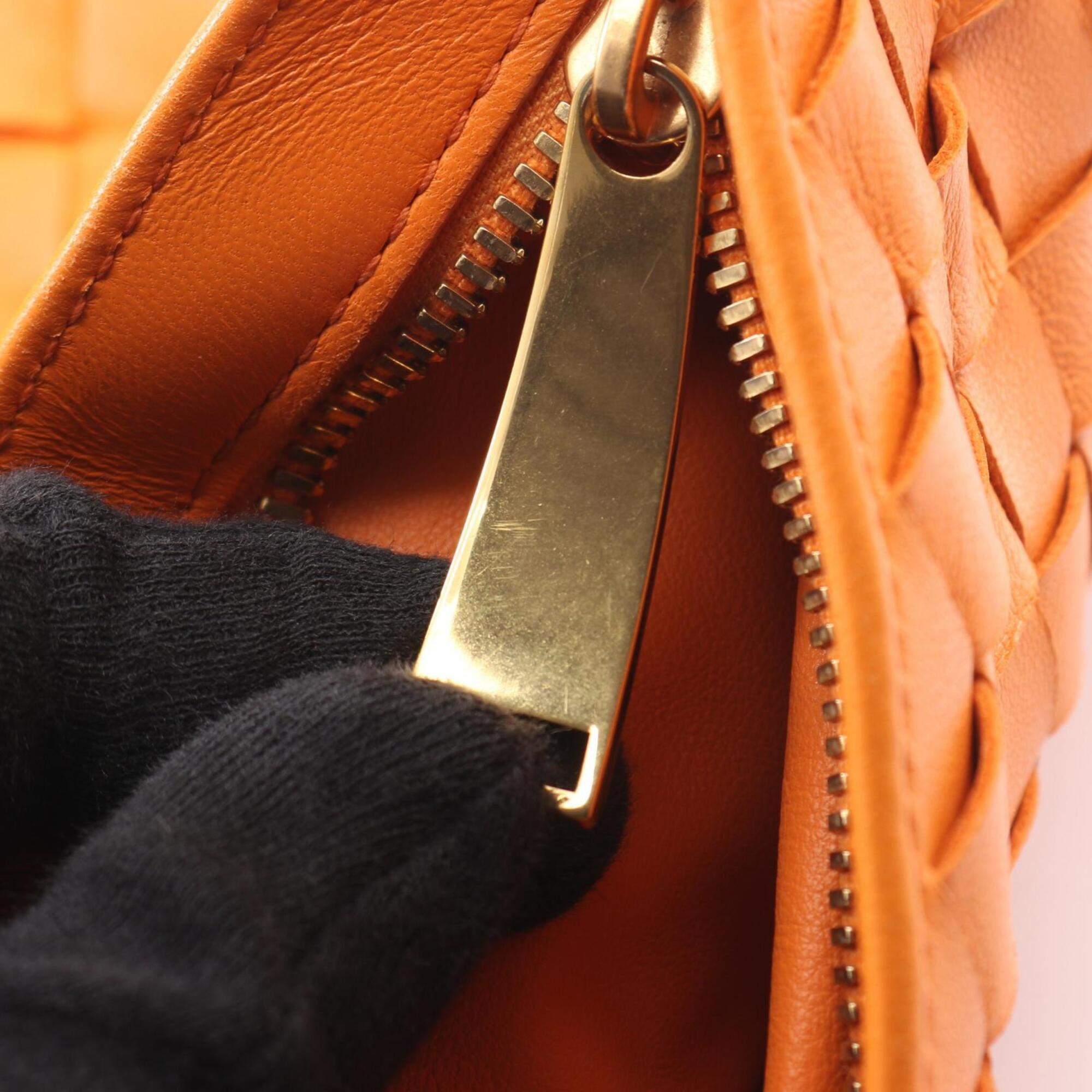 Bottega Veneta Orange Leather Handbag (Pre-Owned)