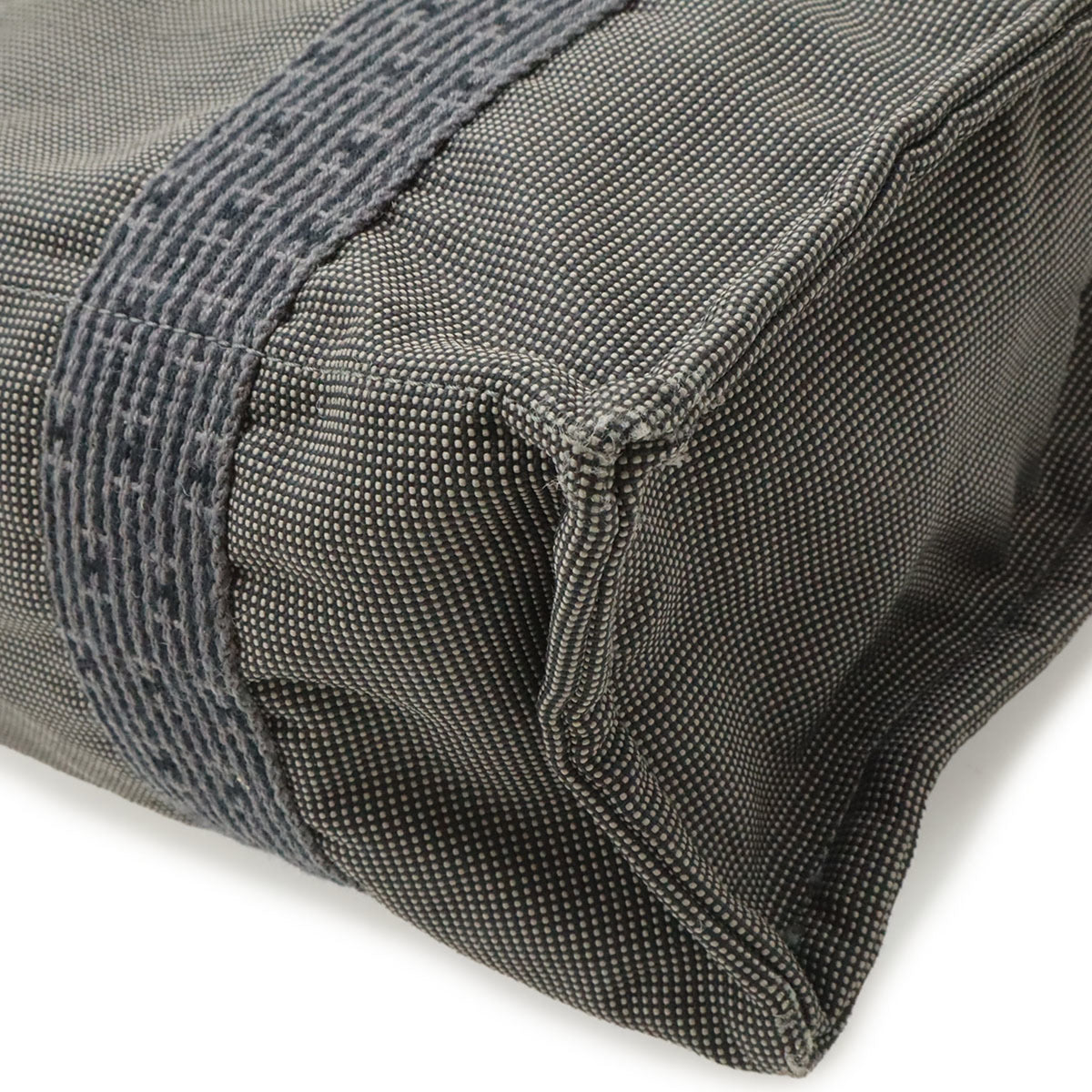 Hermes Gray Canvas Backpack Shoulder Bag (Pre-Owned)