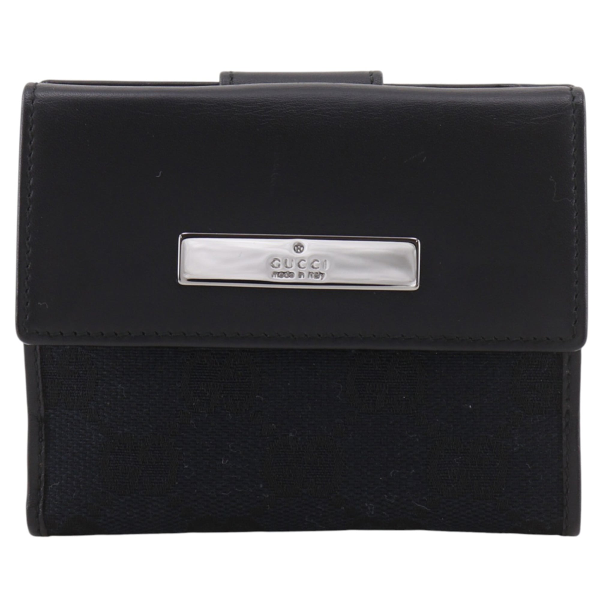 Gucci Black Gg Canvas Wallet (Bi-Fold) (Pre-Owned)
