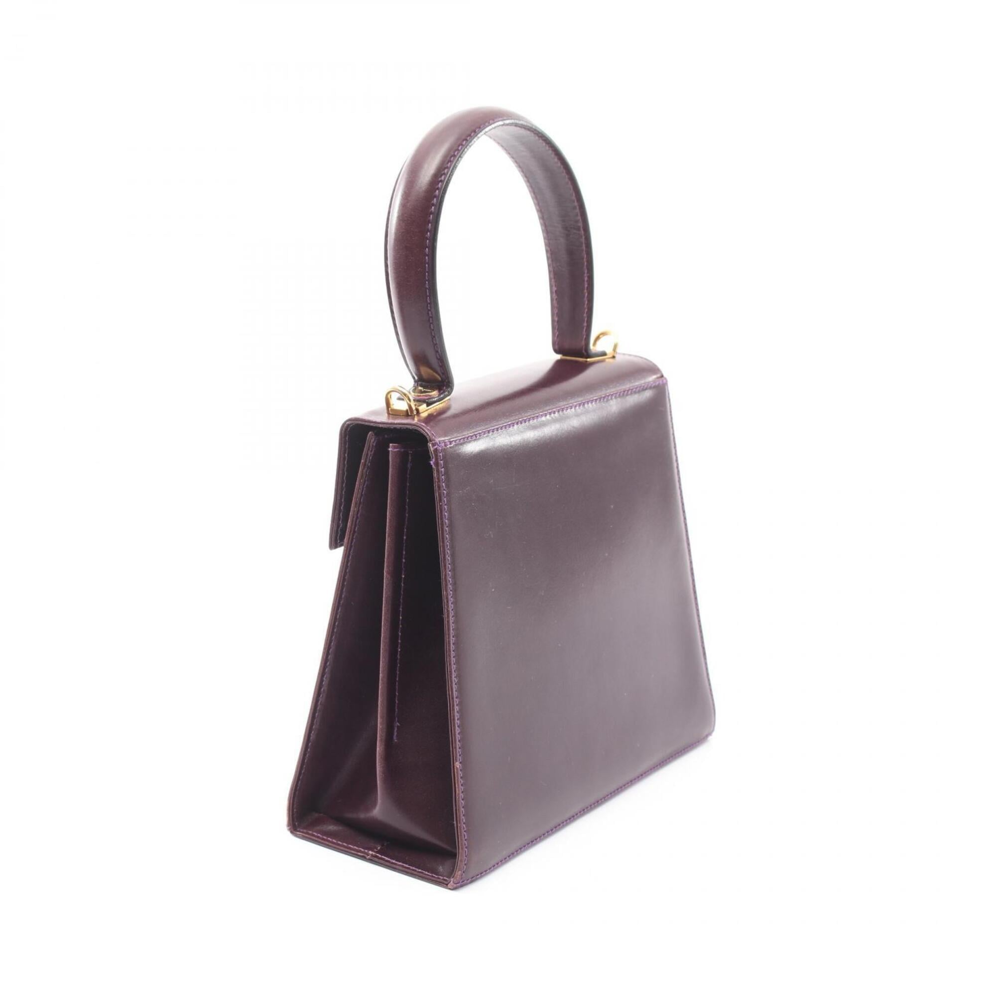 Salvatore Ferragamo Purple Leather Handbag (Pre-Owned)