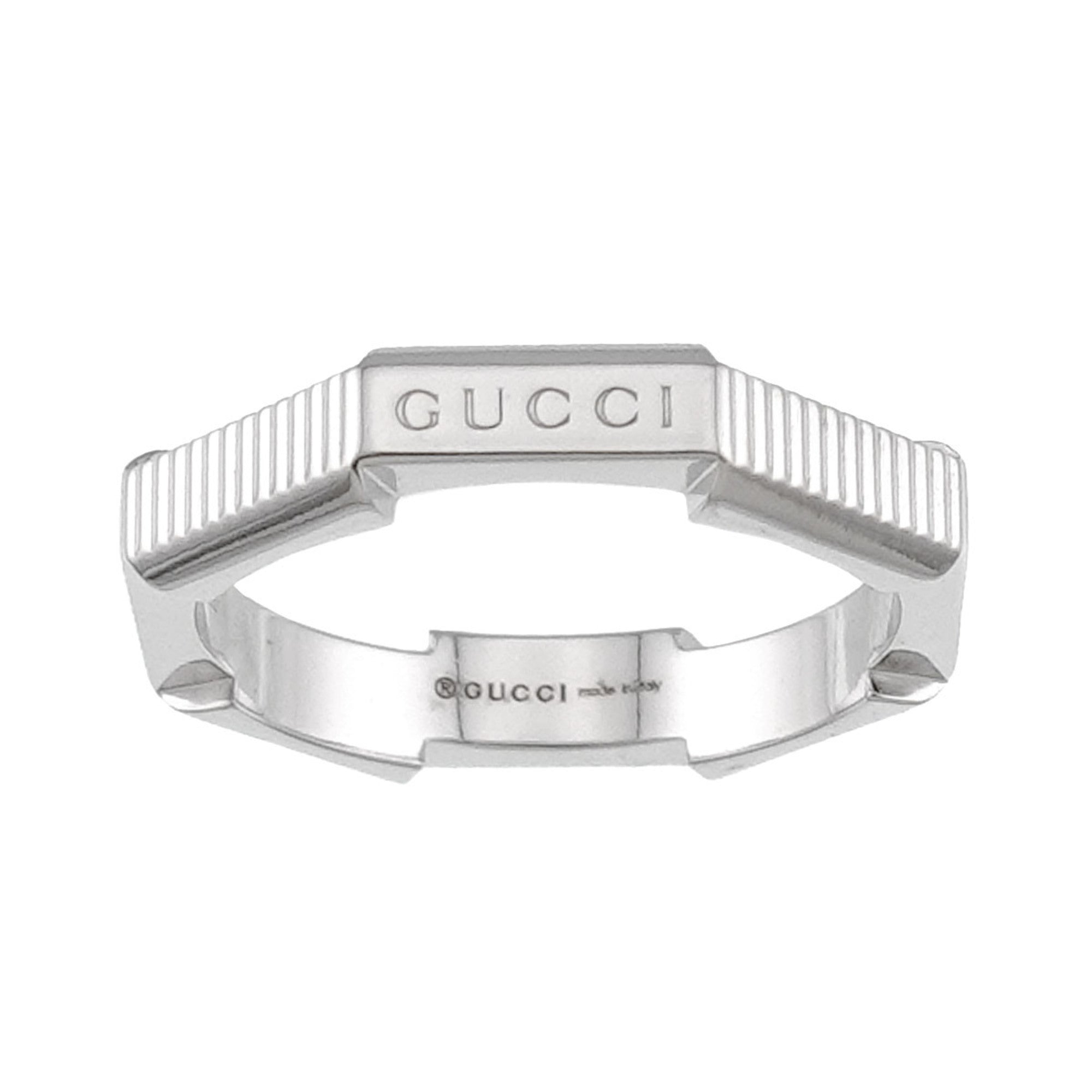 Gucci White Gold (18K) Band Ring (Pre-Owned)