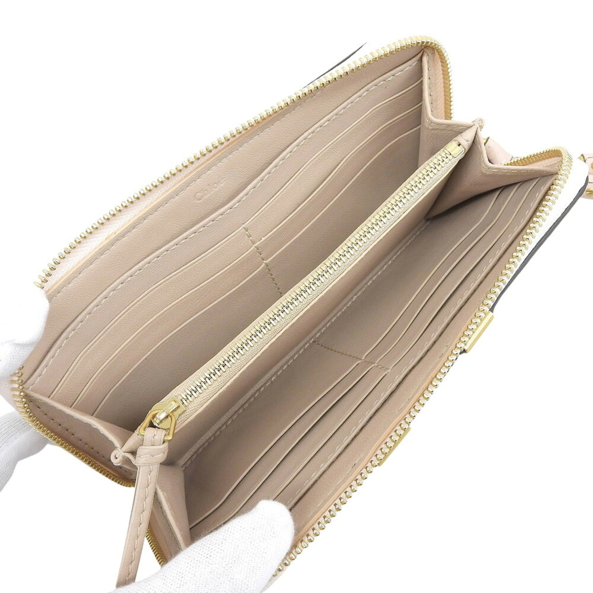 Chloé Light Pink Leather Long Wallet (Bi-Fold) (Pre-Owned)