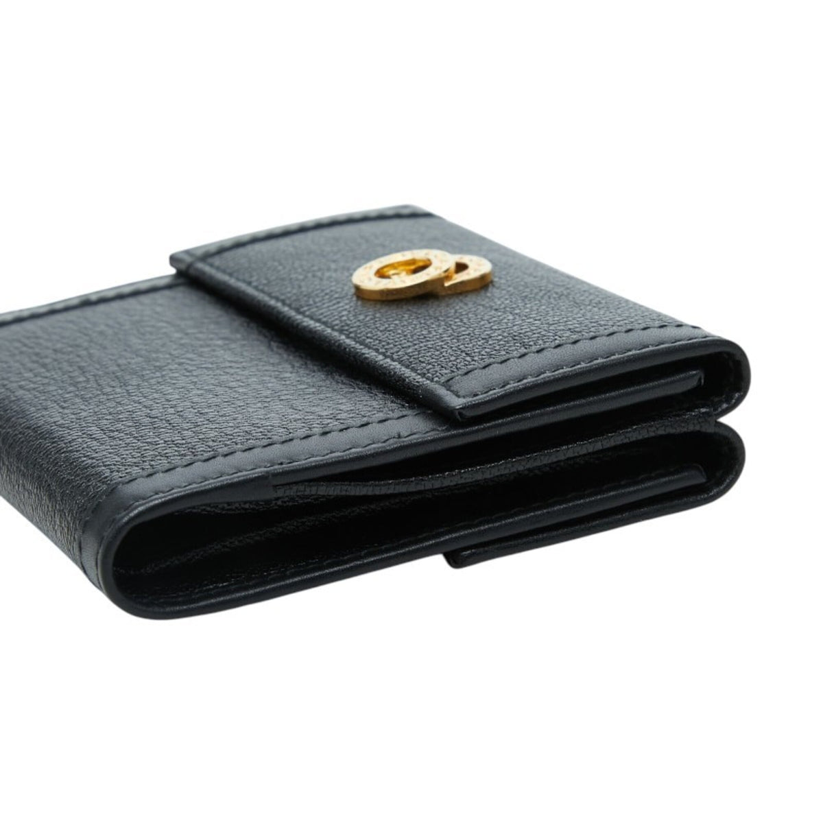 Bvlgari Black Leather Wallet (Tri-Fold) (Pre-Owned)