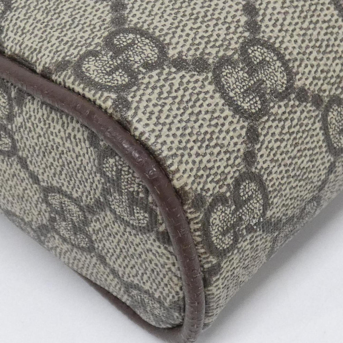 Gucci Beige Brown Gg Supreme Leather Shoulder Bag (Pre-Owned)