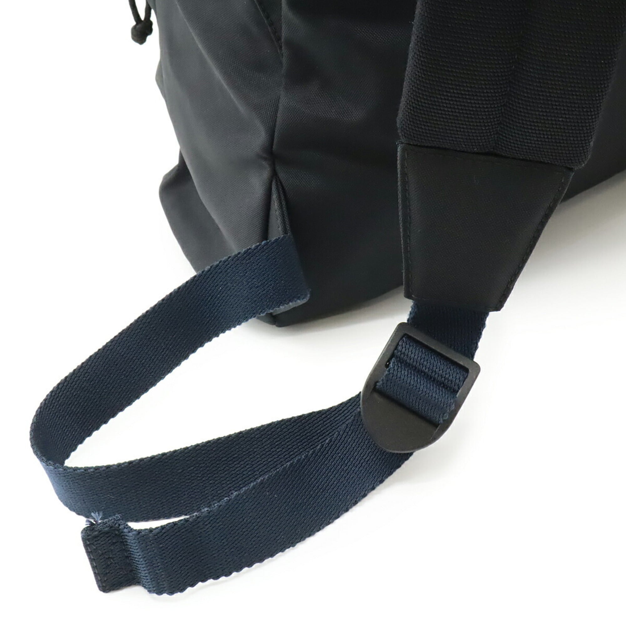 Balenciaga Black Navy White Nylon Canvas Backpack (Pre-Owned)