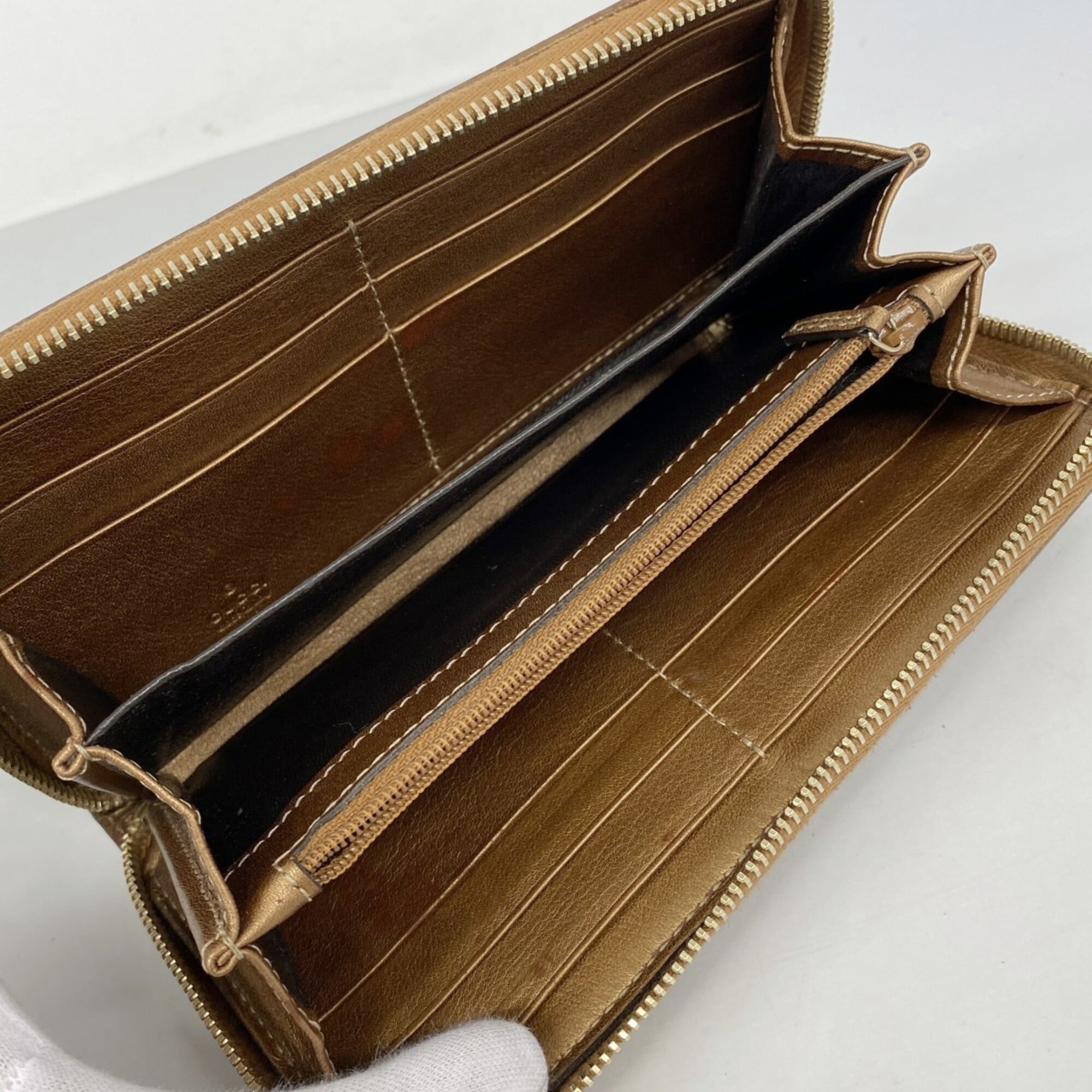 Gucci Brown Canvas Long Wallet (Bi-Fold) (Pre-Owned)