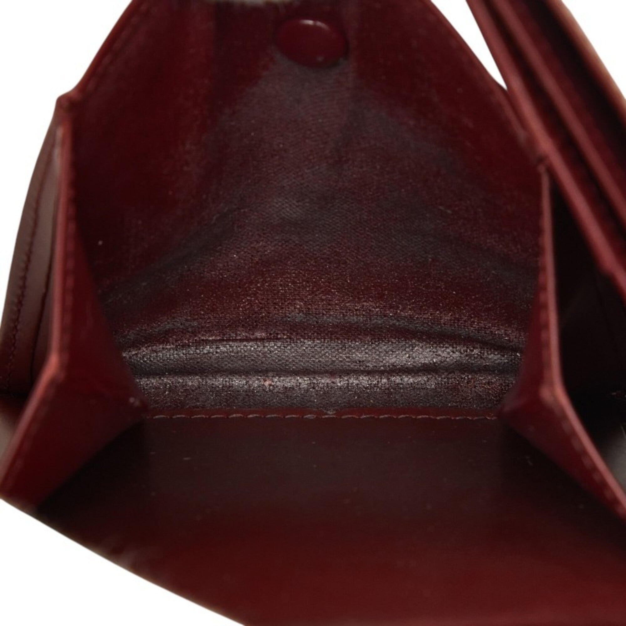 Cartier Must Bordeaux Wine Red Leather Wallet (Bi-Fold) (Pre-Owned)